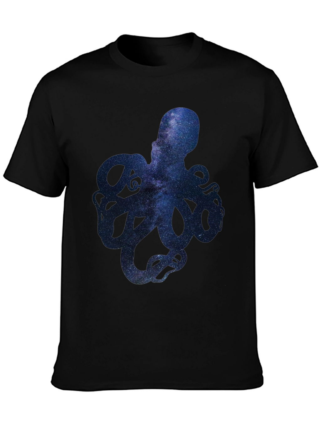 Galaxy Octopus Graphic Print Mens T-Shirt