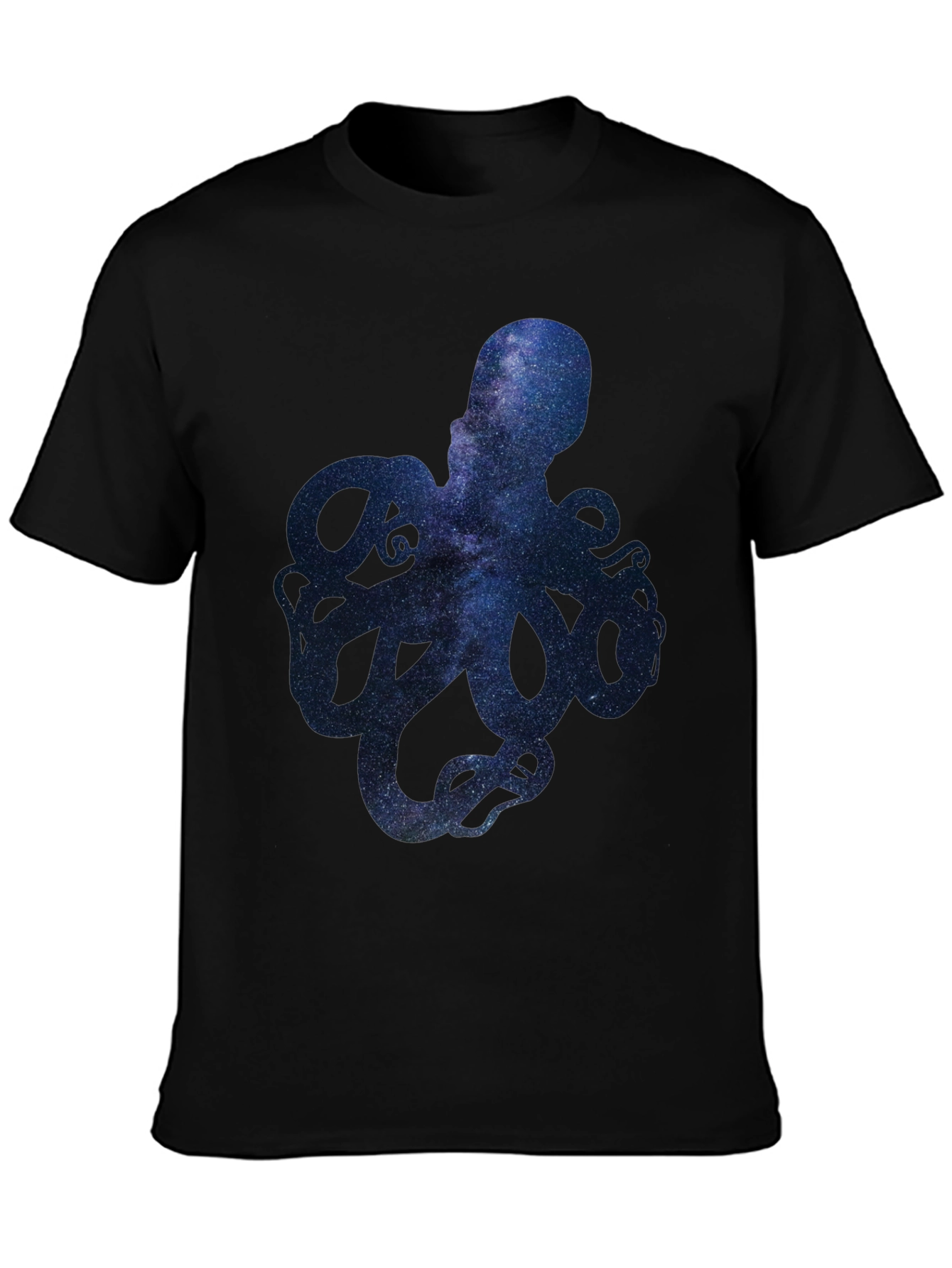 Galaxy Octopus Graphic Print Mens T-Shirt