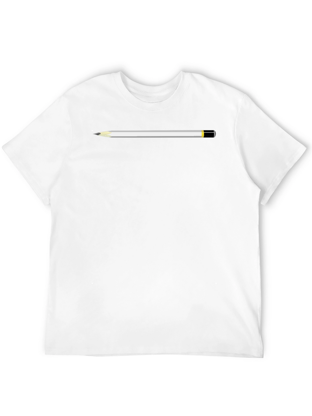 Pencil Graphic Black T-Shirt - Artistic Casual Wear
