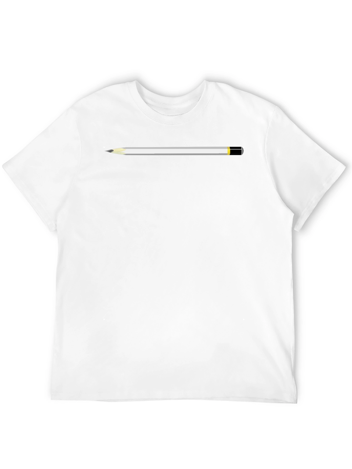 Pencil Graphic Black T-Shirt - Artistic Casual Wear