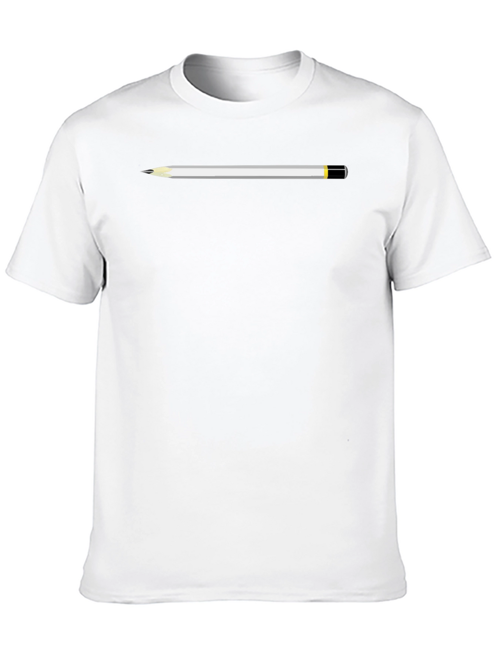 Pencil Graphic Black T-Shirt - Artistic Casual Wear