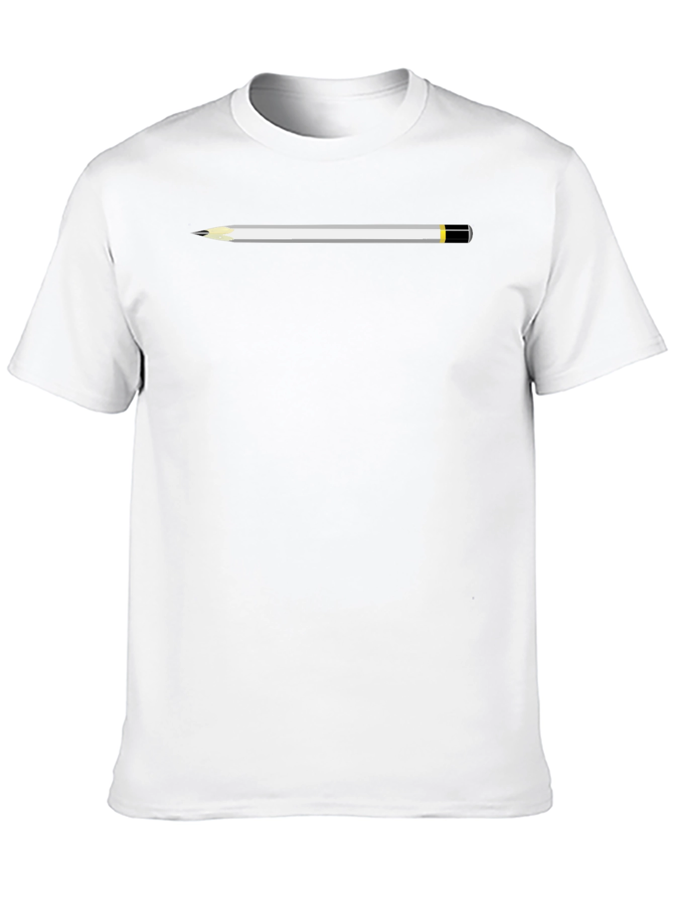 Pencil Graphic Black T-Shirt - Artistic Casual Wear