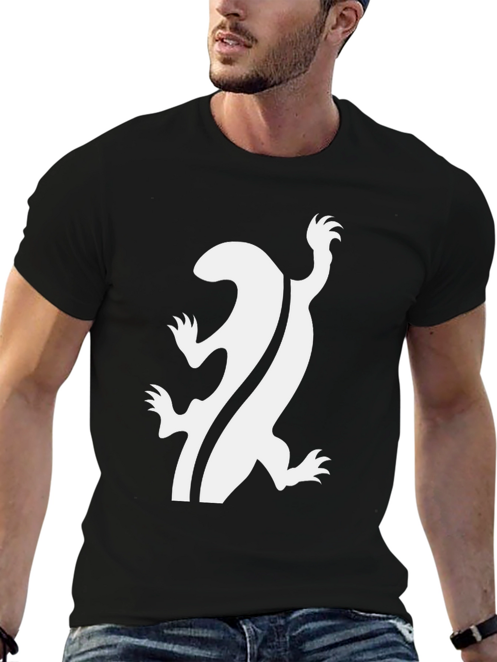 Lizard Graphic Black T-Shirt - Cool Unique Design