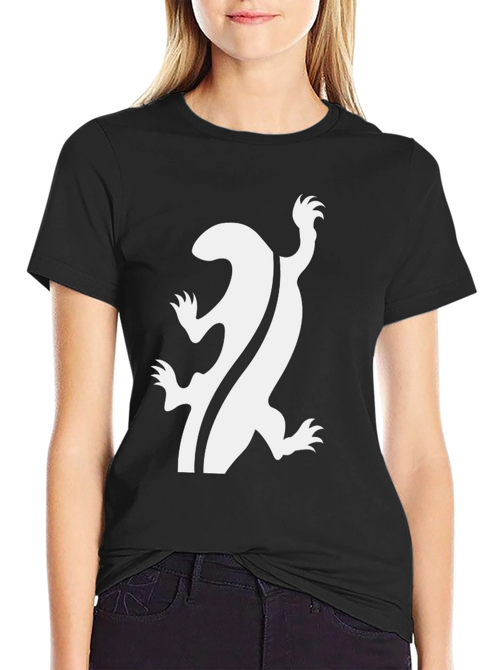 Lizard Graphic Black T-Shirt - Cool Unique Design