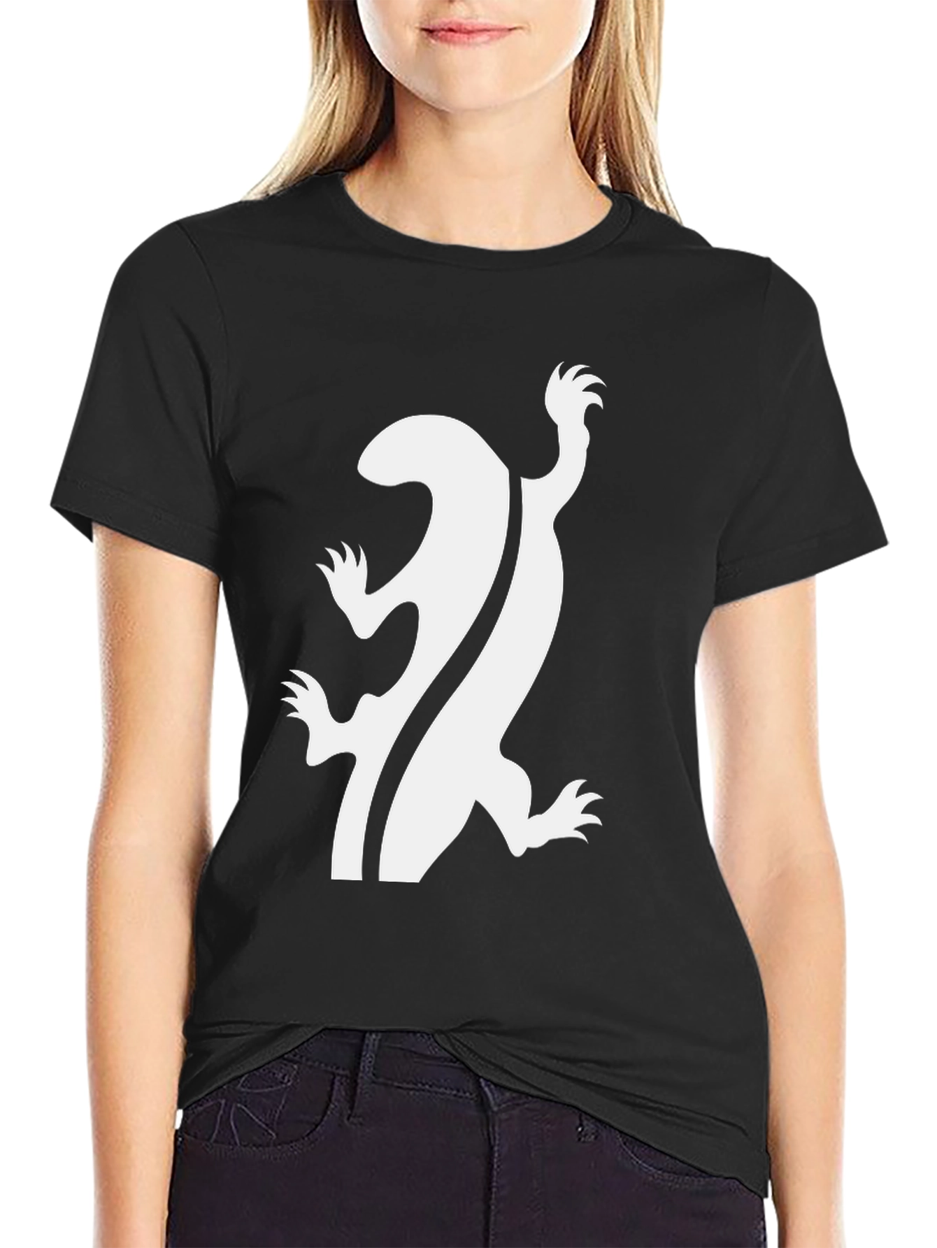 Lizard Graphic Black T-Shirt - Cool Unique Design