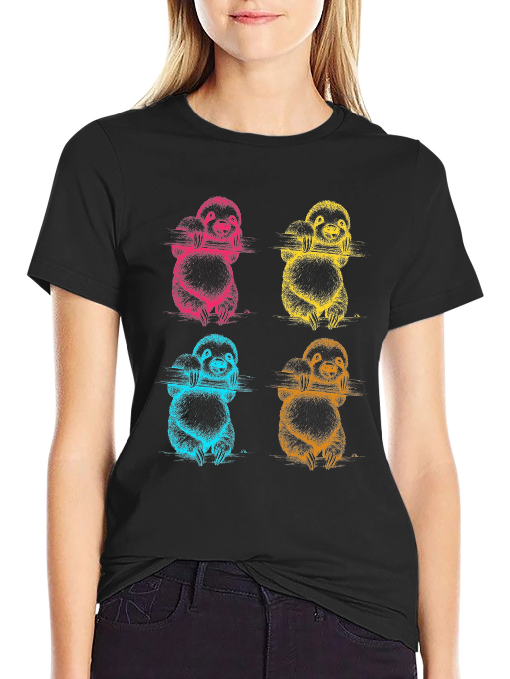 Sloth Pop Art T-Shirt - Fun Graphic Tee
