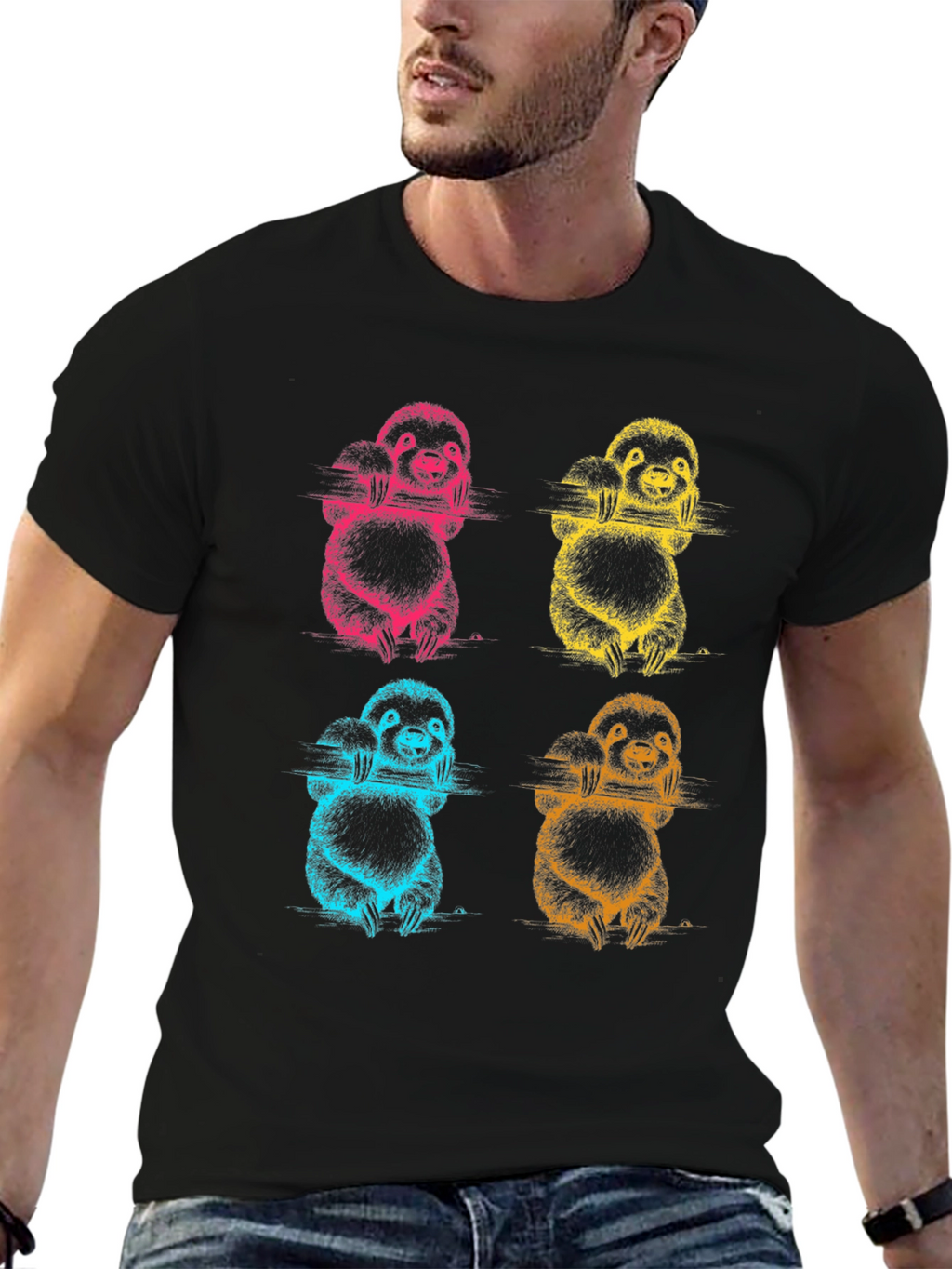 Sloth Pop Art T-Shirt - Fun Graphic Tee
