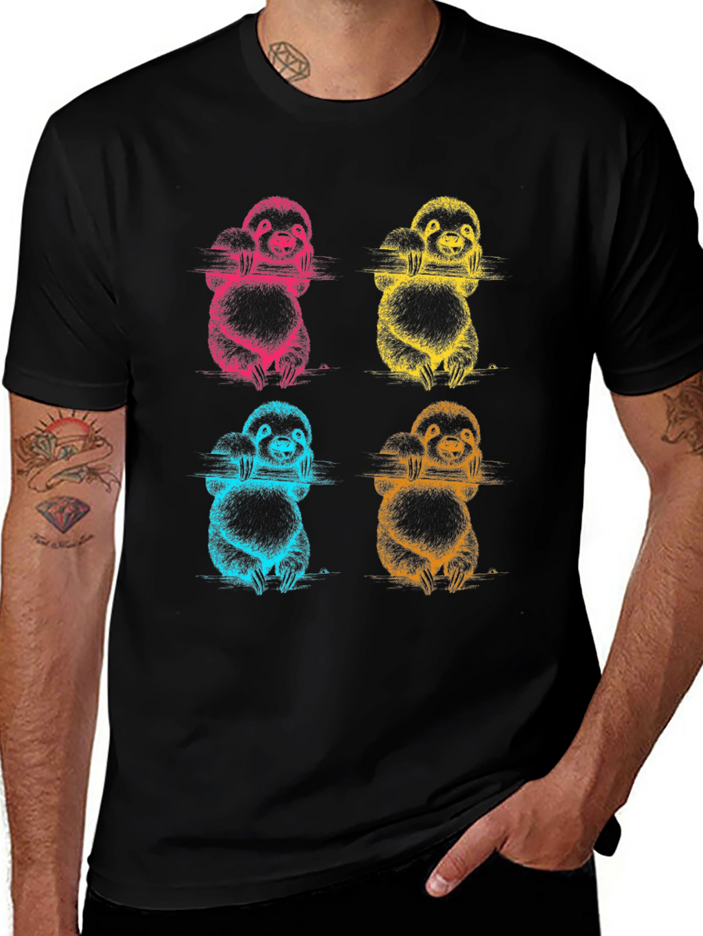 Sloth Pop Art T-Shirt - Fun Graphic Tee