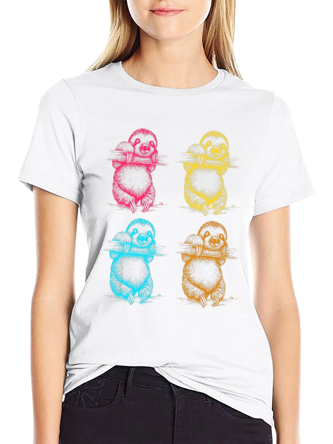 Sloth Pop Art T-Shirt - Fun Graphic Tee