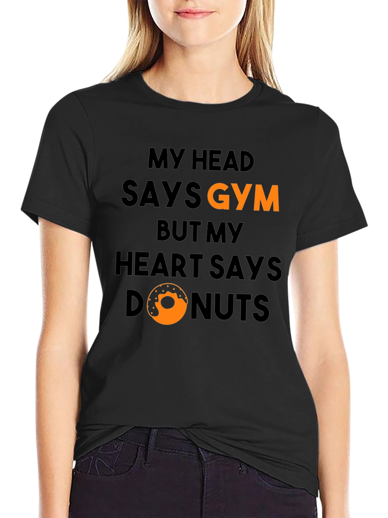 Gym vs Donuts Graphic T-Shirt