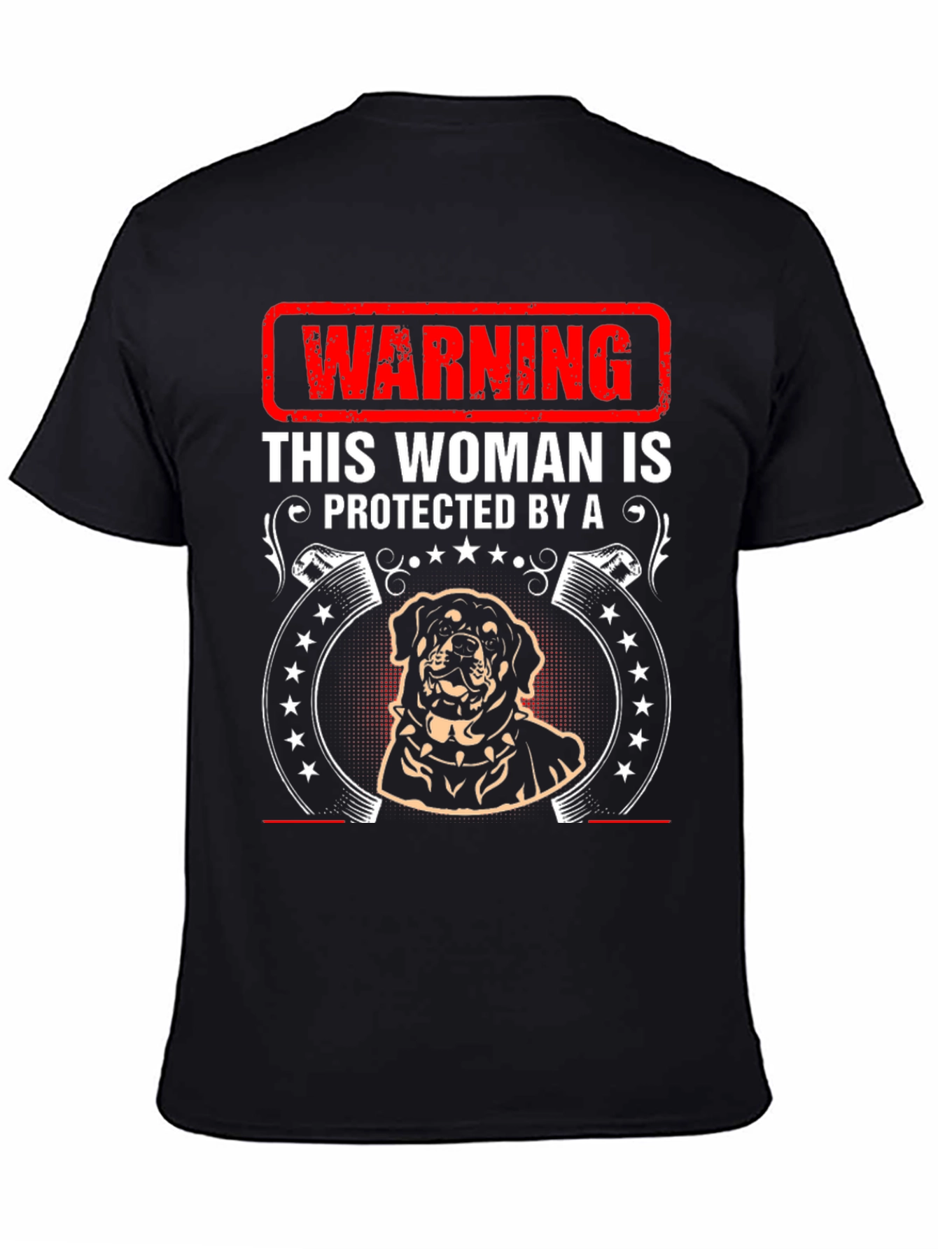 Warning Protected By Rottweiler T-Shirt