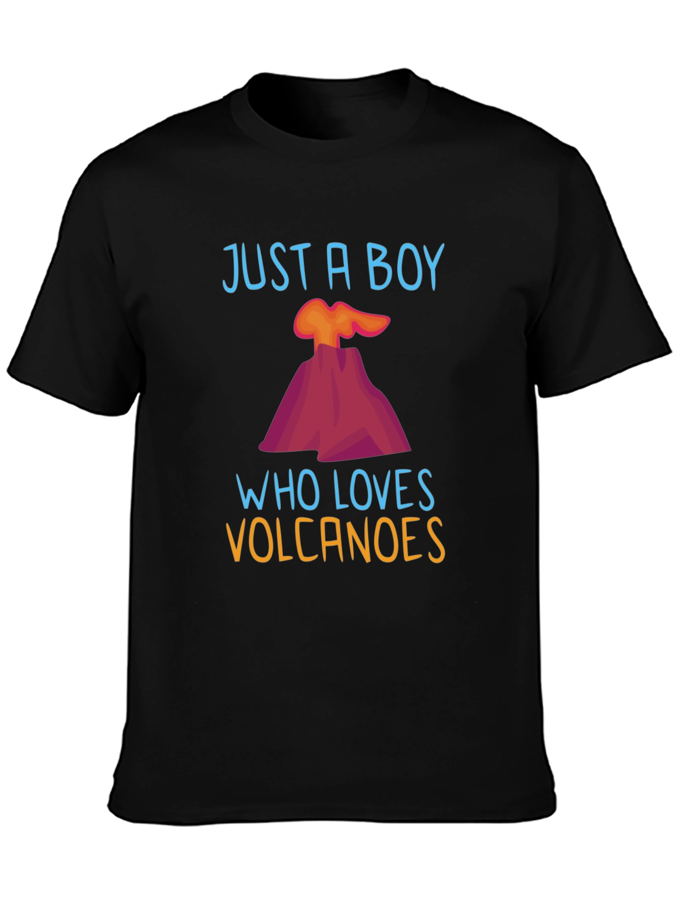 Volcano Lover Graphic Tee - Just a Boy Who Loves Volcanoes T-Shirt
