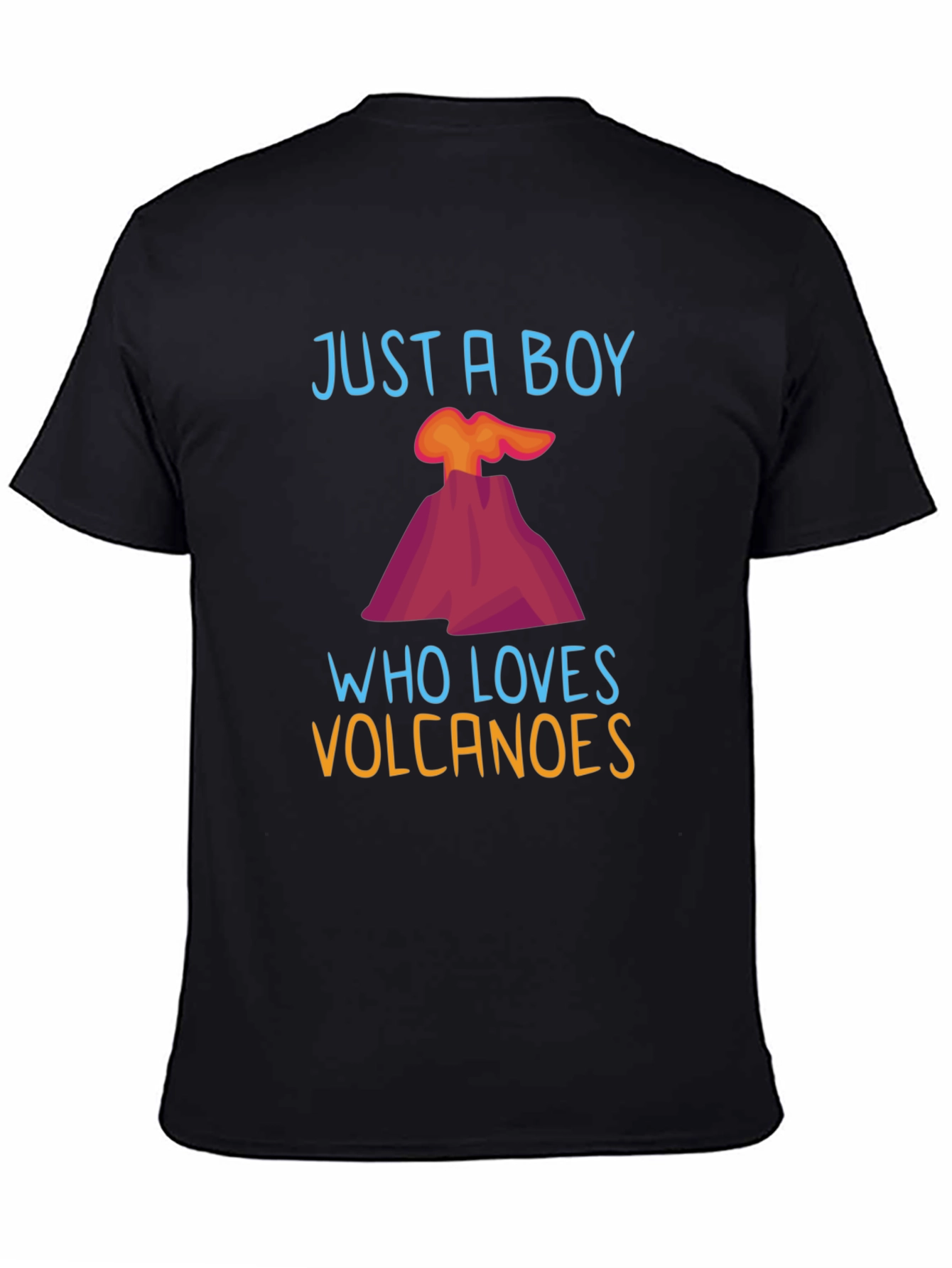 Volcano Lover Graphic Tee - Just a Boy Who Loves Volcanoes T-Shirt