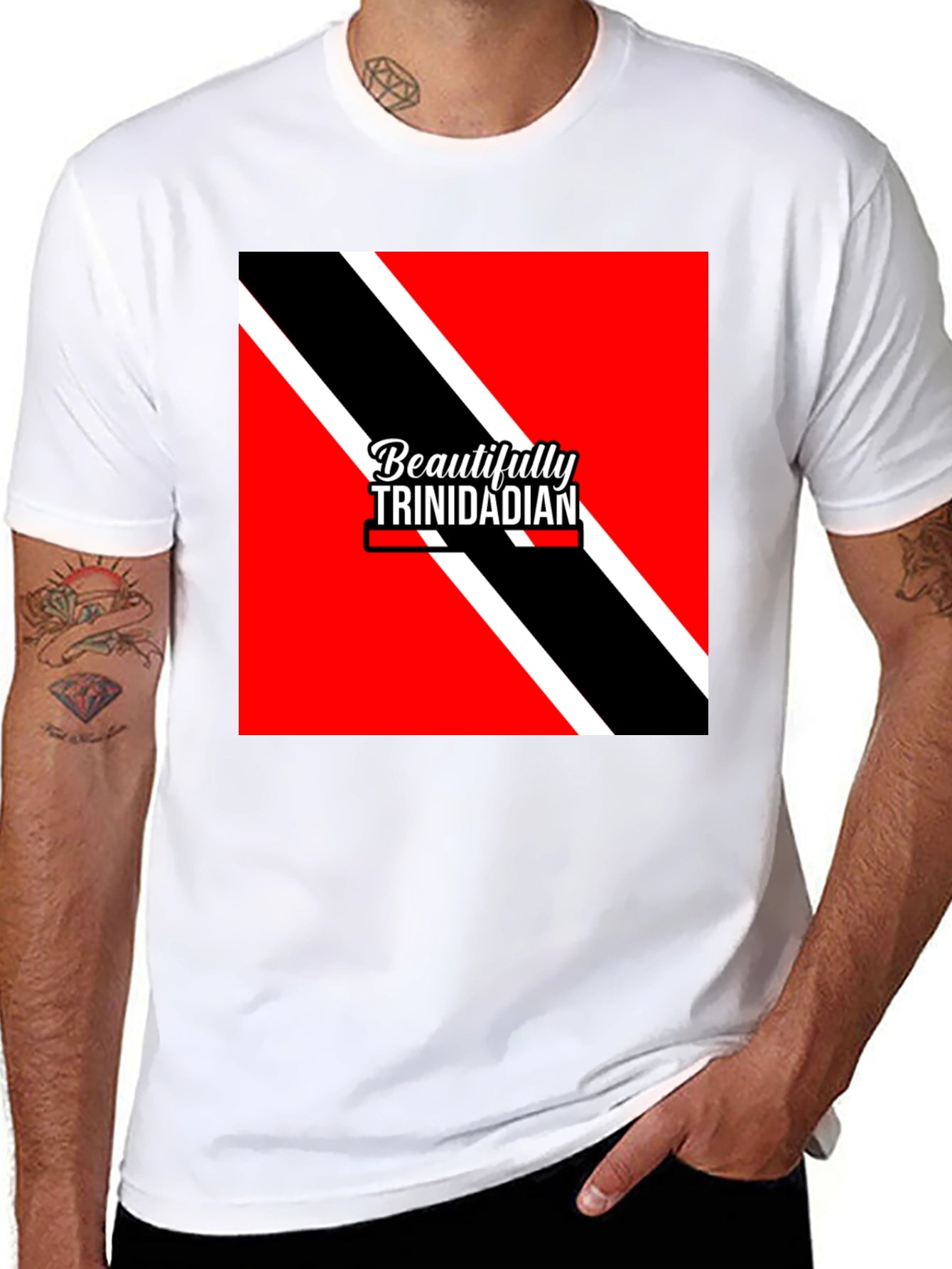 Beautifully Trinidadian Flag Graphic T-Shirt