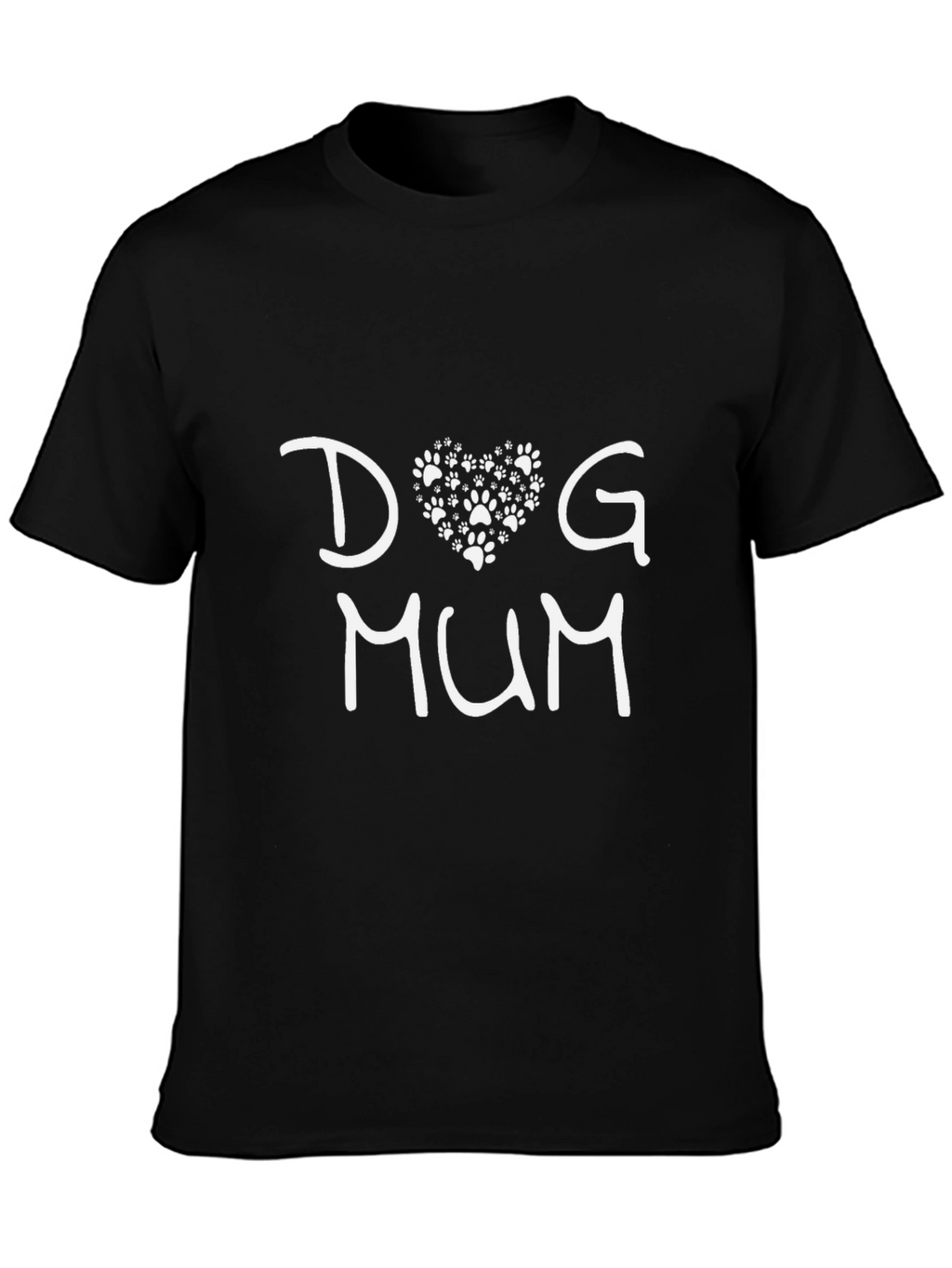 Dog Mum T-Shirt - Paw Print Heart Design