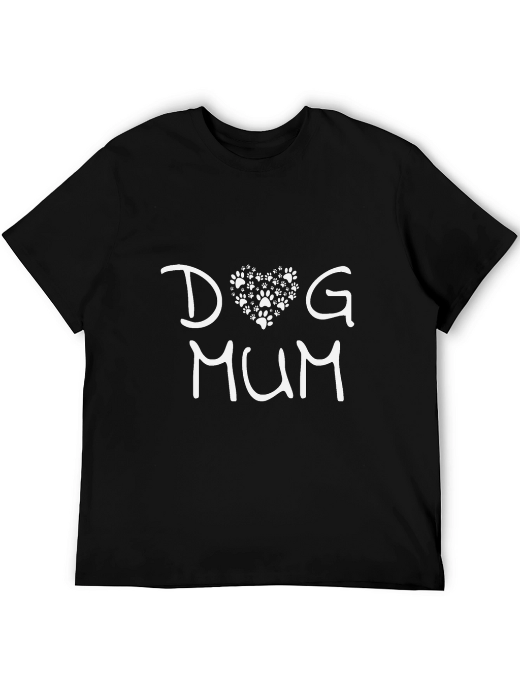 Dog Mum T-Shirt - Paw Print Heart Design