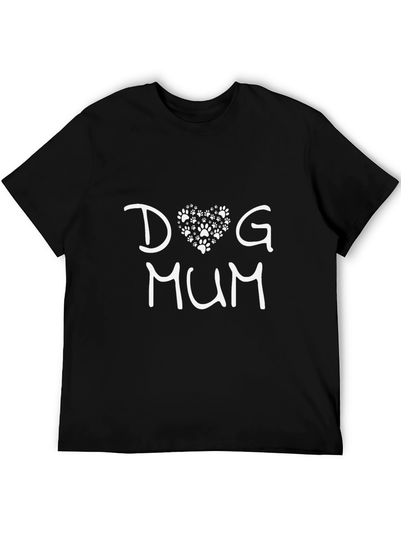 Dog Mum T-Shirt - Paw Print Heart Design