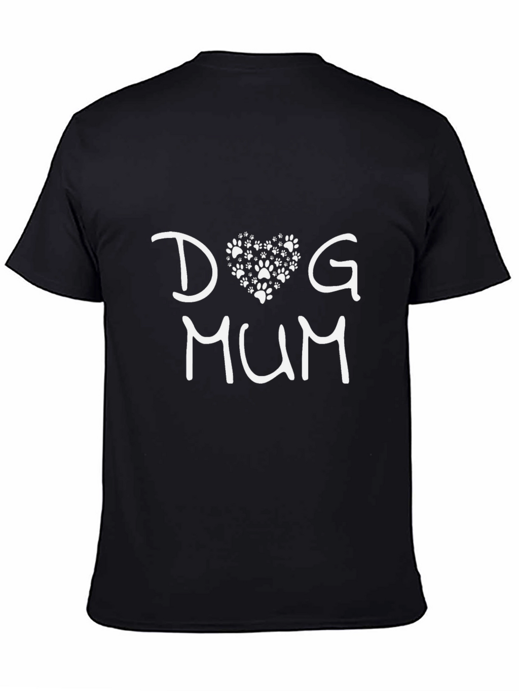 Dog Mum T-Shirt - Paw Print Heart Design