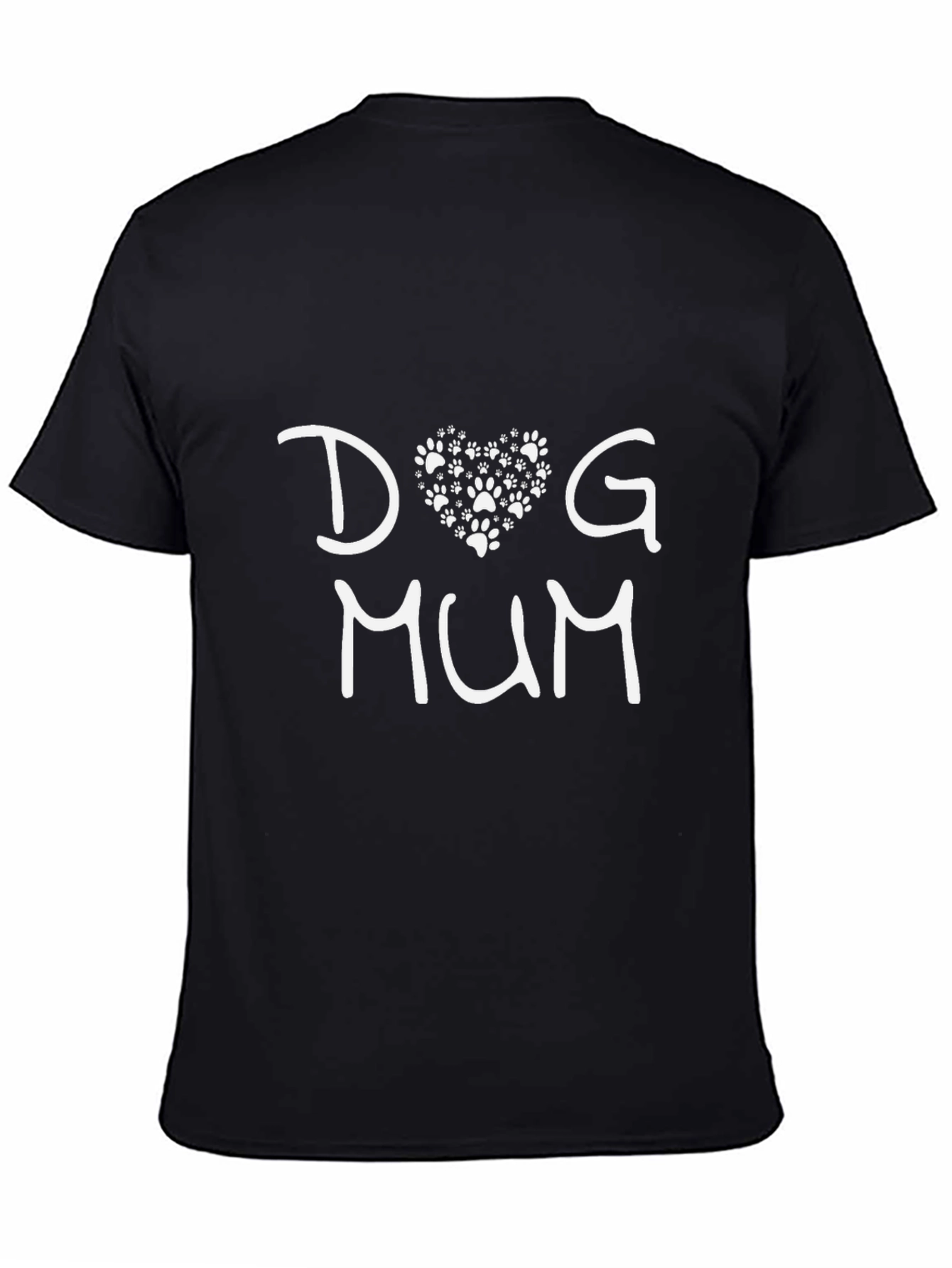 Dog Mum T-Shirt - Paw Print Heart Design