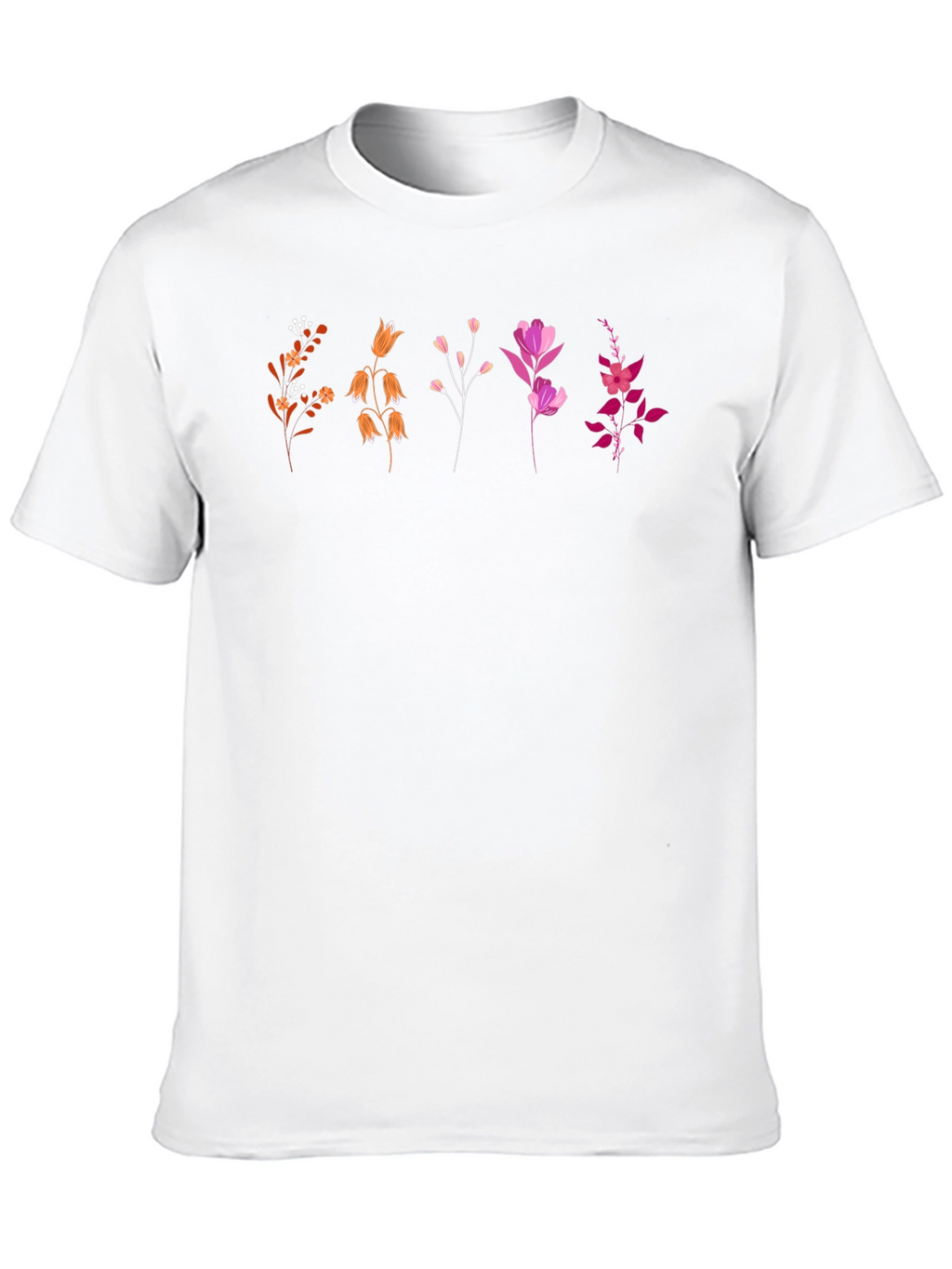 Floral Graphic Tee - Stylish Unisex Black T-Shirt
