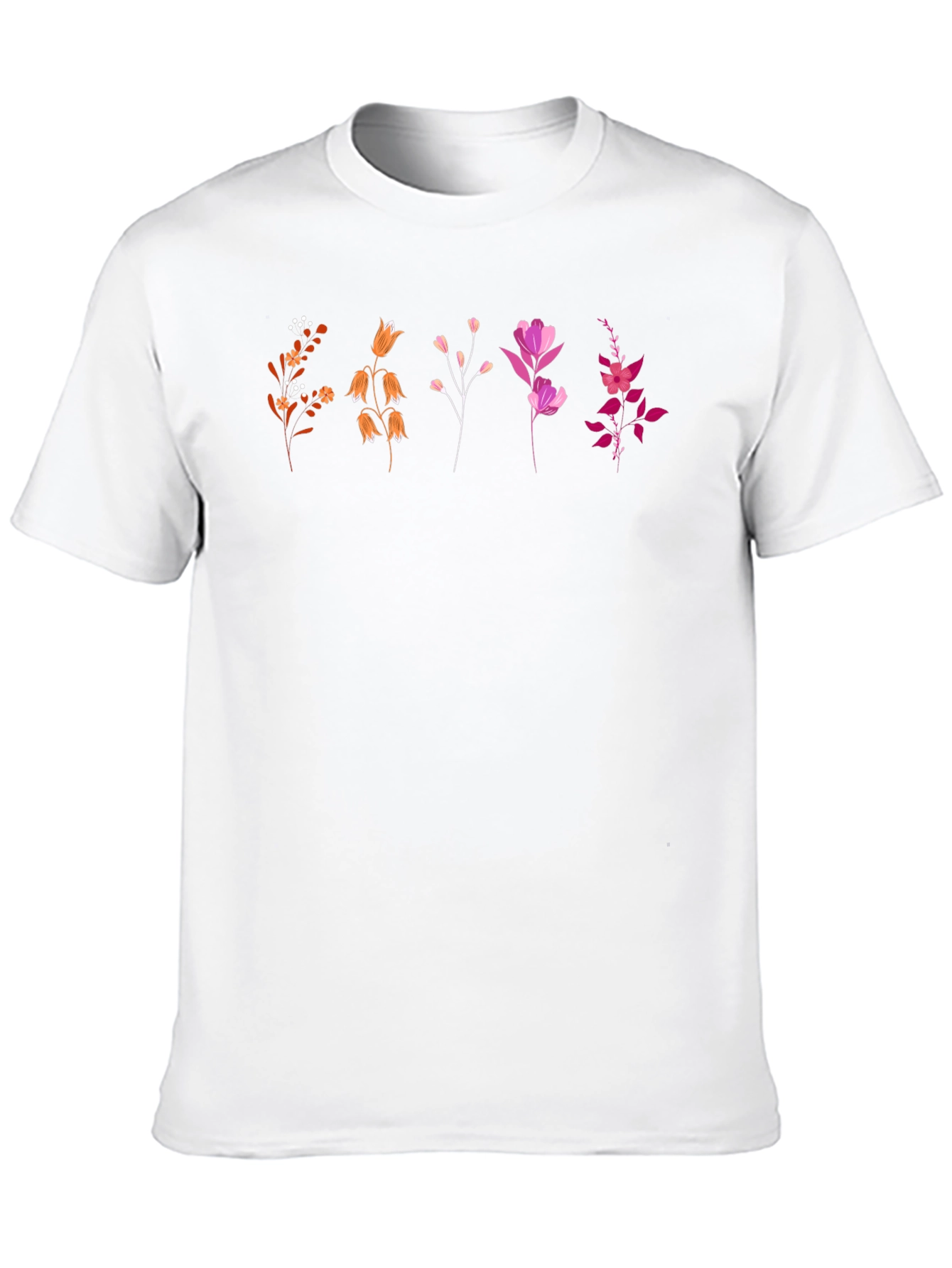 Floral Graphic Tee - Stylish Unisex Black T-Shirt