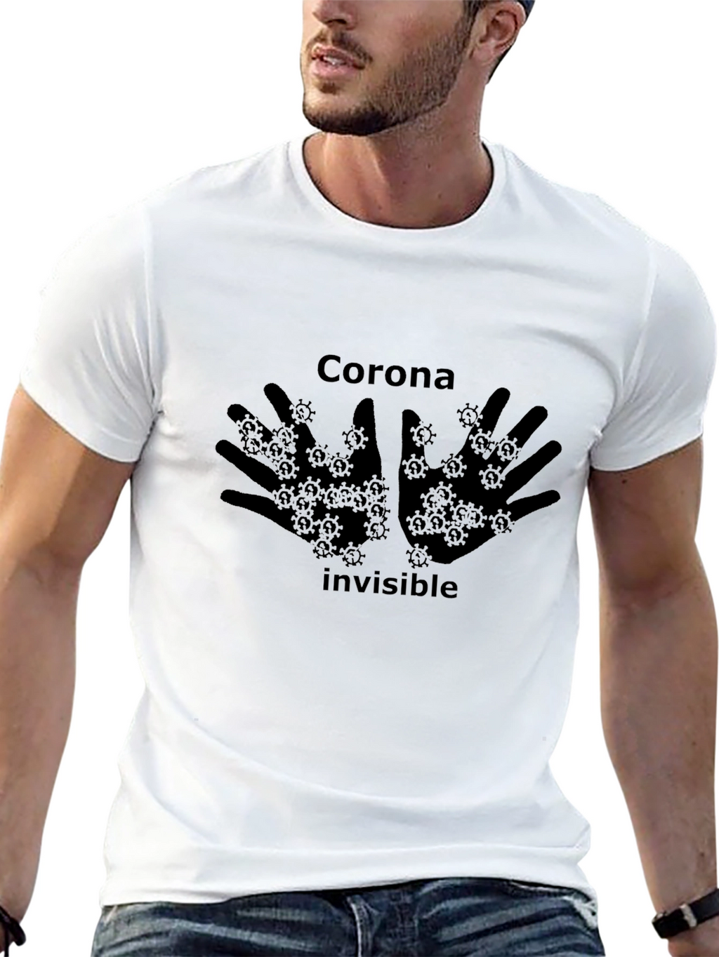 Corona Invisible Black T-Shirt