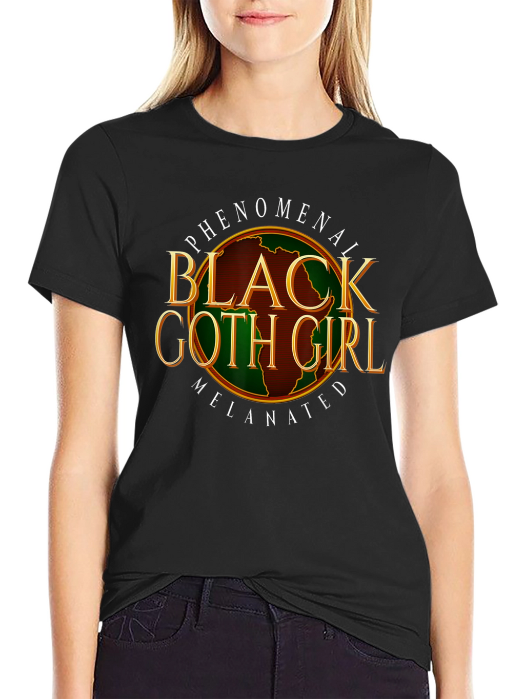 Phenomenal Black Goth Girl Melenated T-Shirt