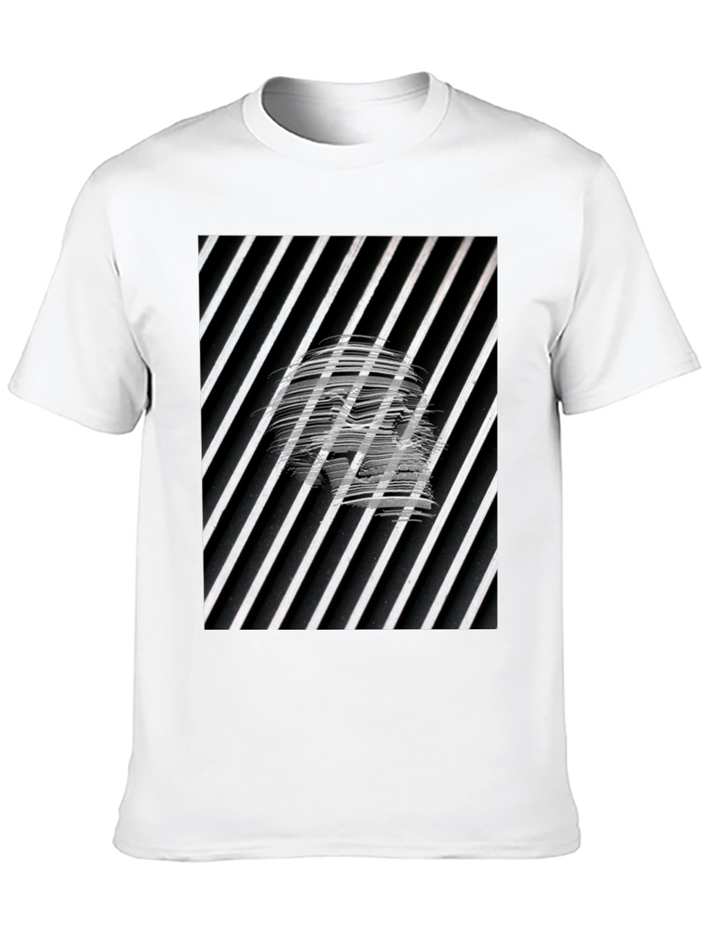 Abstract Graphic Tee - Black Cotton Blend