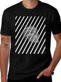 Abstract Graphic Tee - Black Cotton Blend