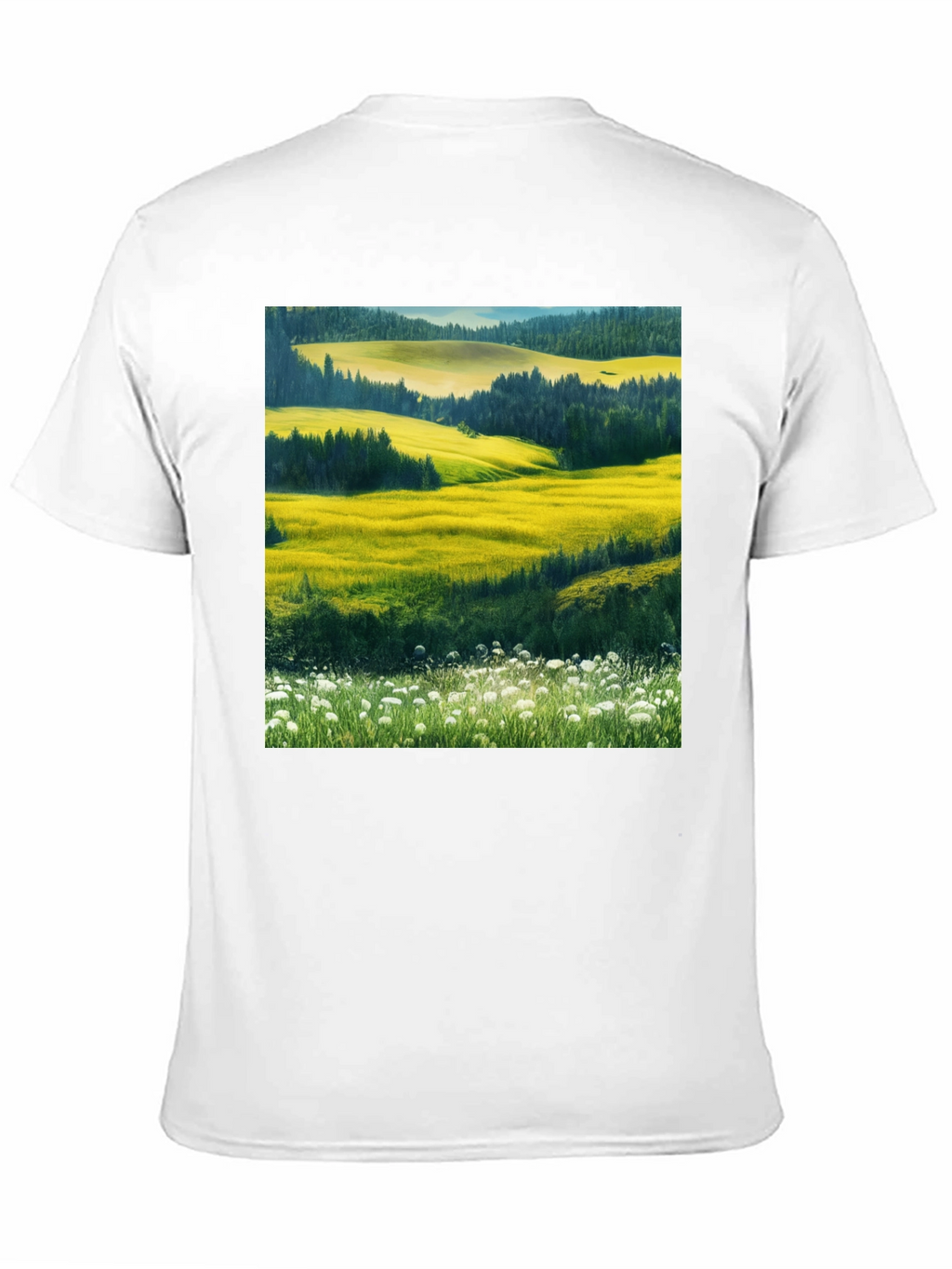 Vibrant Landscape Graphic T-Shirt