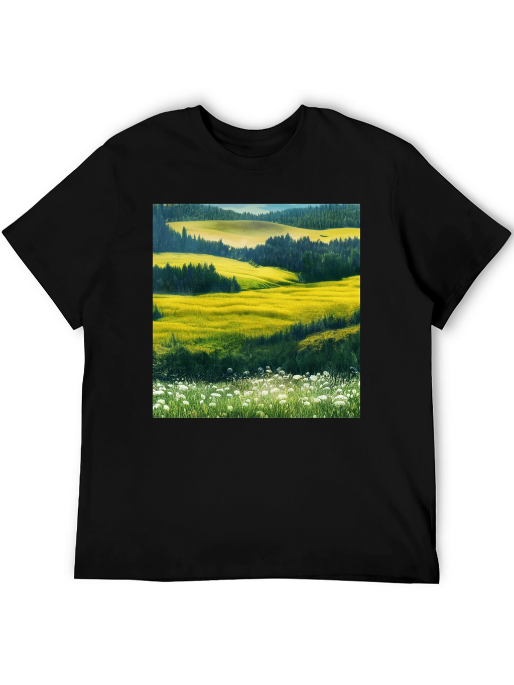 Vibrant Landscape Graphic T-Shirt