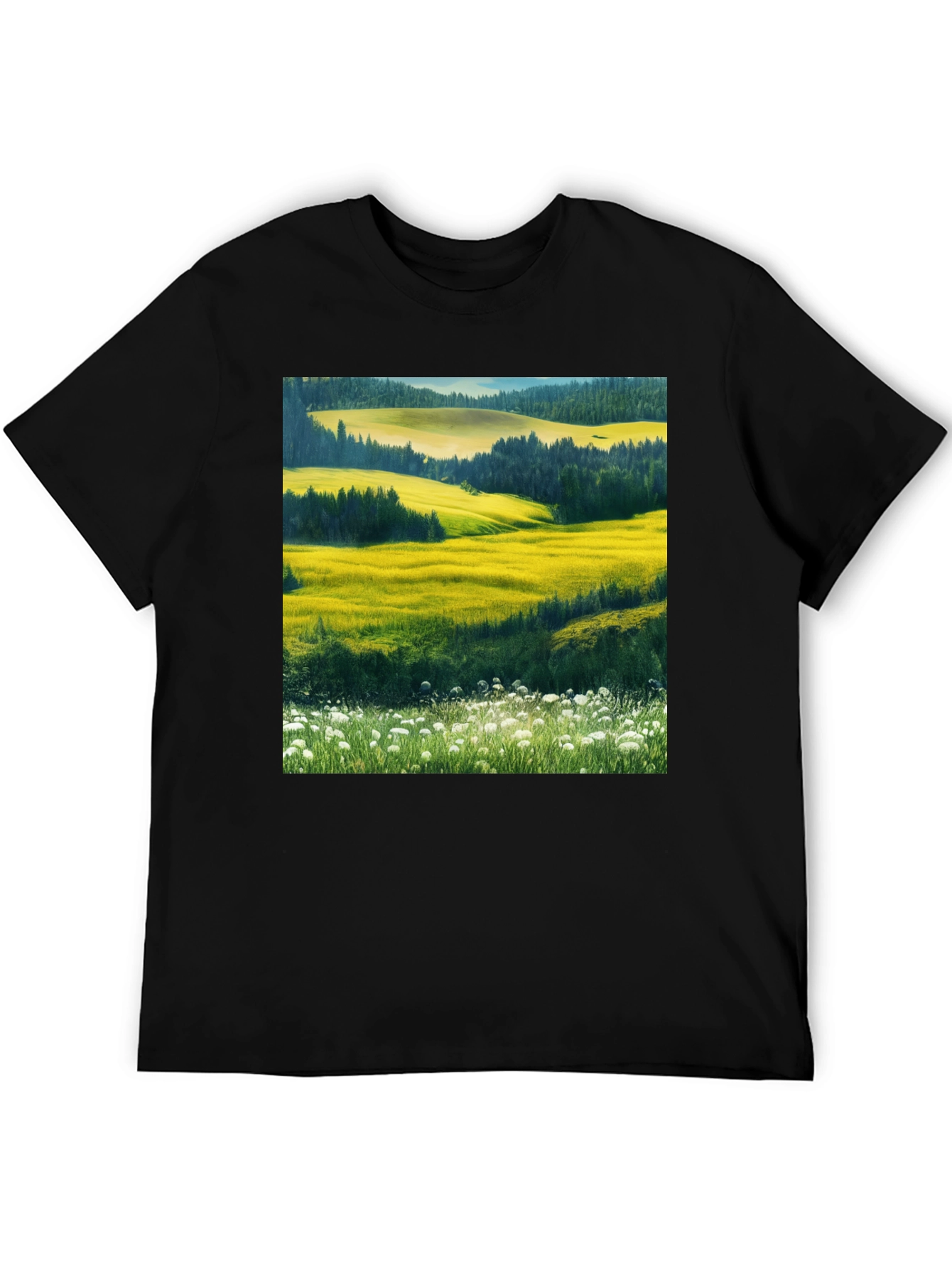 Vibrant Landscape Graphic T-Shirt