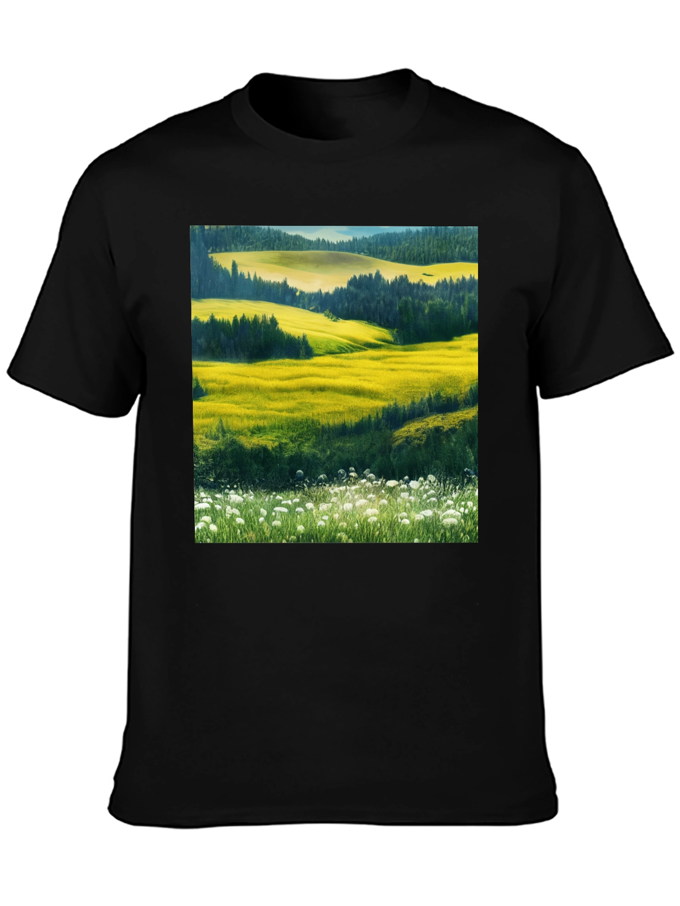Vibrant Landscape Graphic T-Shirt
