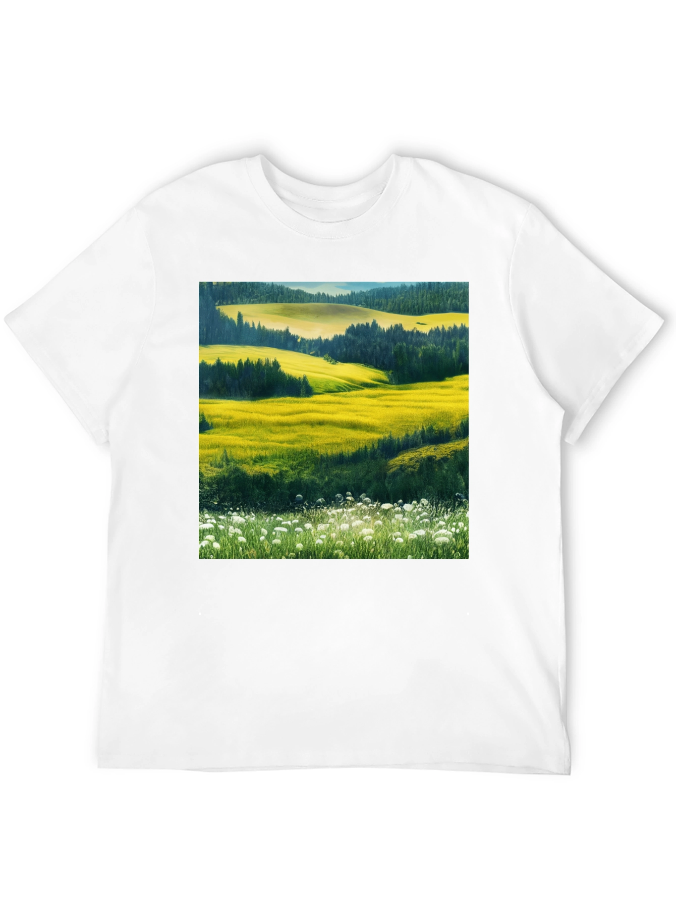 Vibrant Landscape Graphic T-Shirt