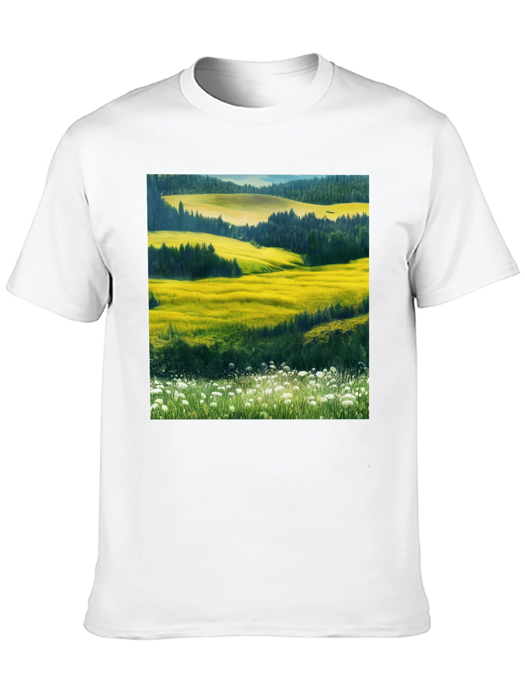 Vibrant Landscape Graphic T-Shirt