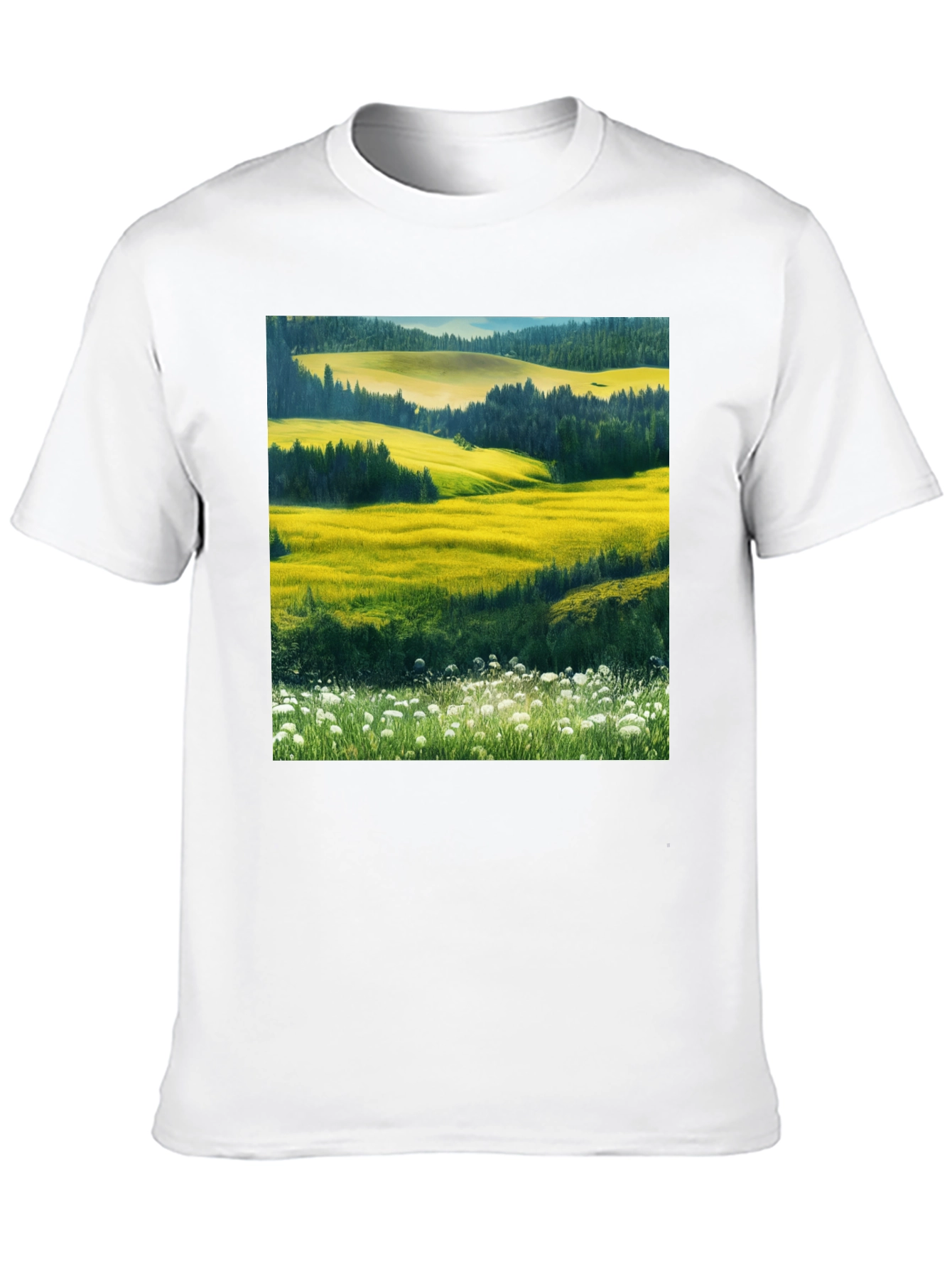 Vibrant Landscape Graphic T-Shirt