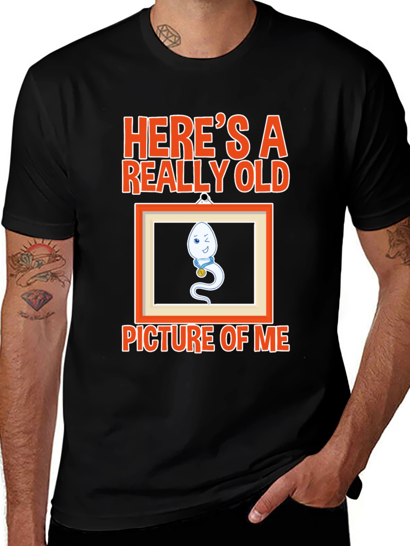 Funny Sperm Heres a Really Old Picture of Me Graphic T-Shirt