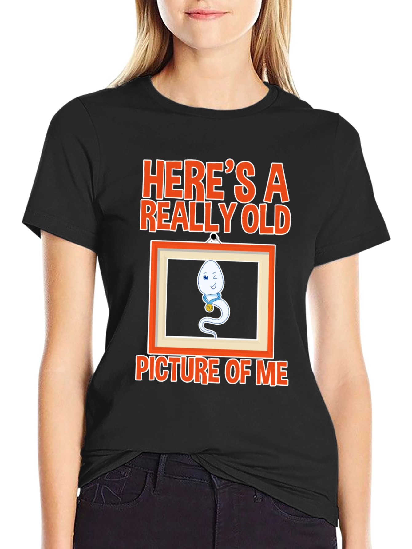 Funny Sperm Heres a Really Old Picture of Me Graphic T-Shirt