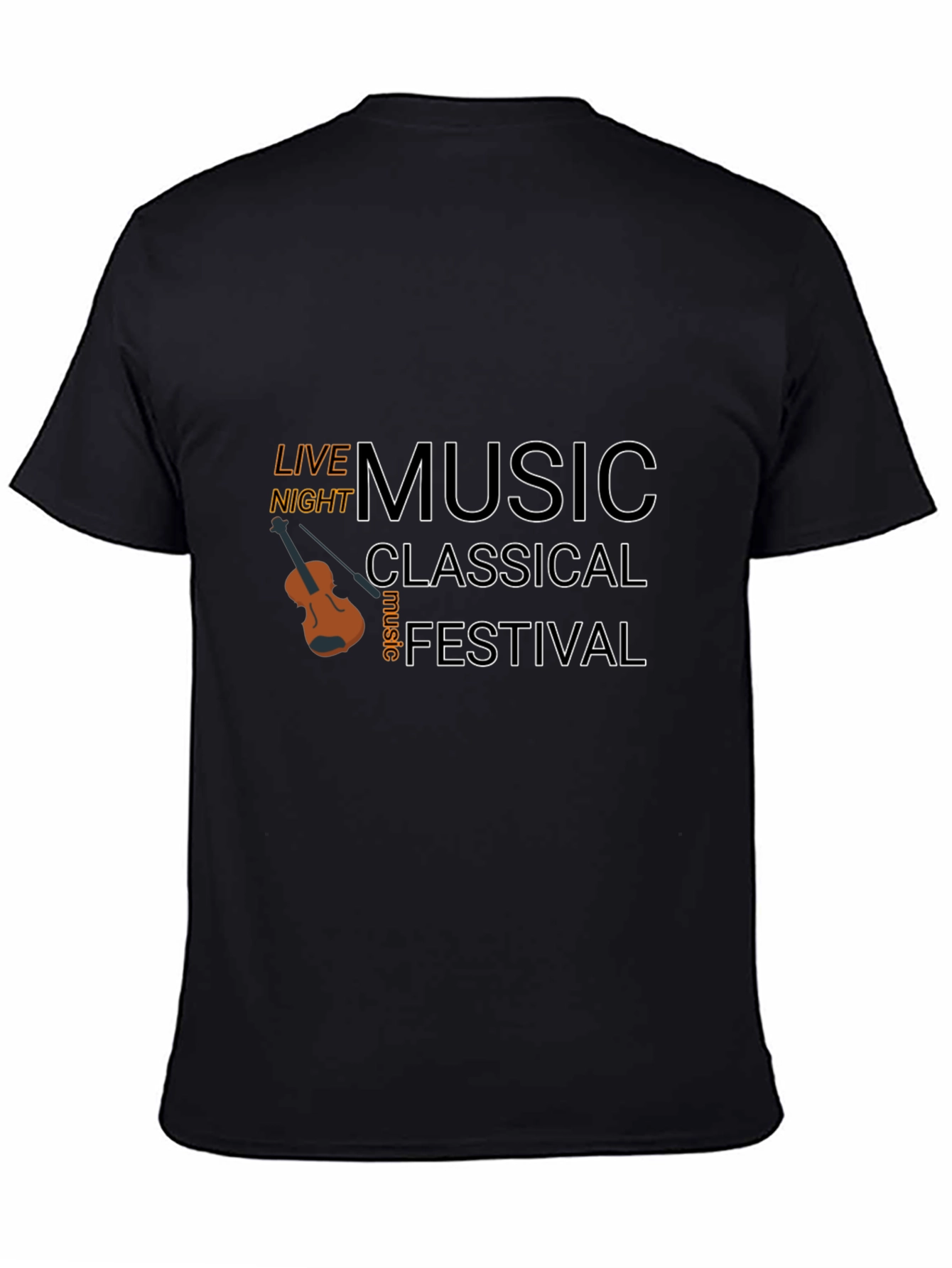 Live Music Festival Black T-Shirt