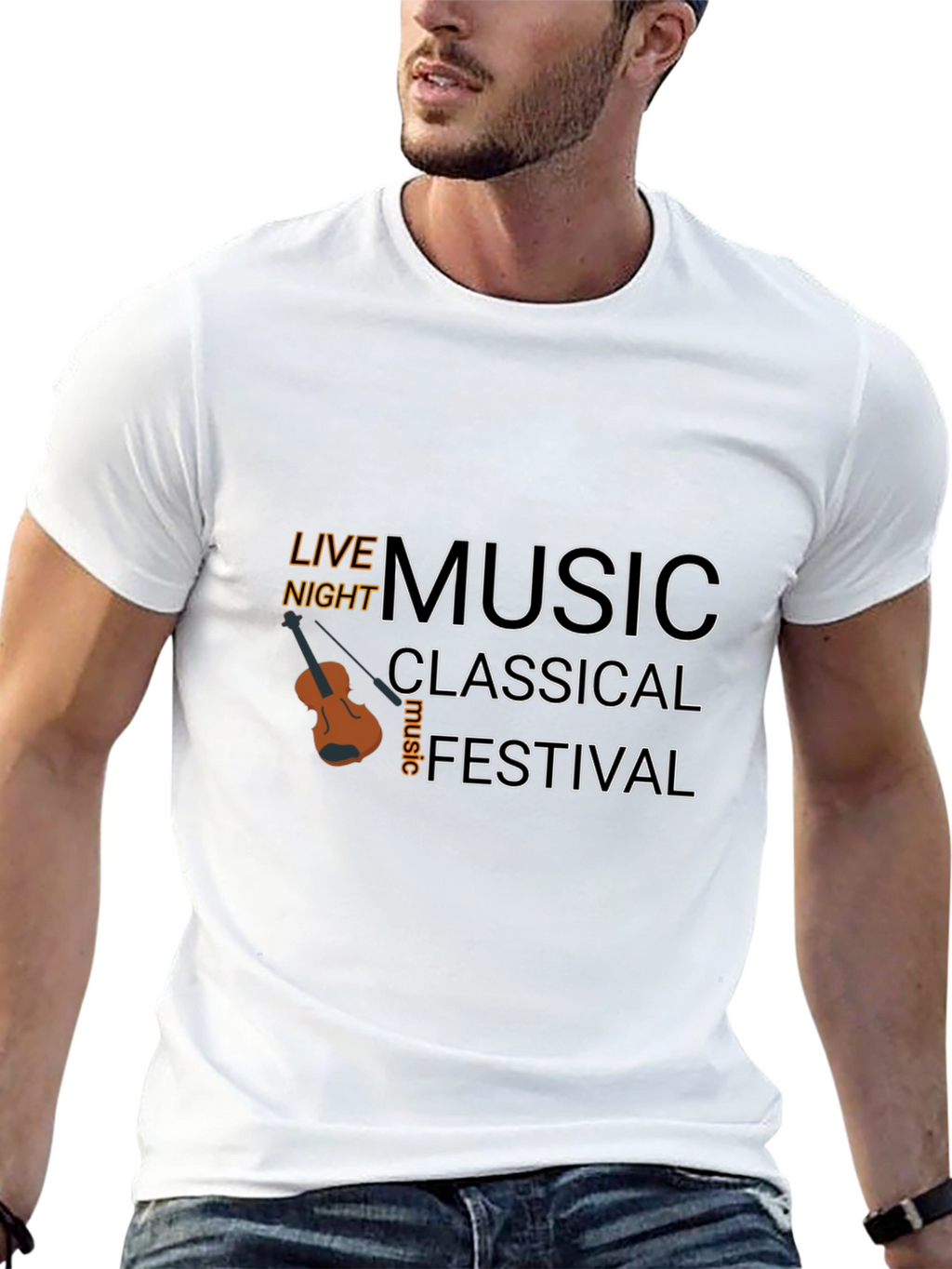 Live Music Festival Black T-Shirt