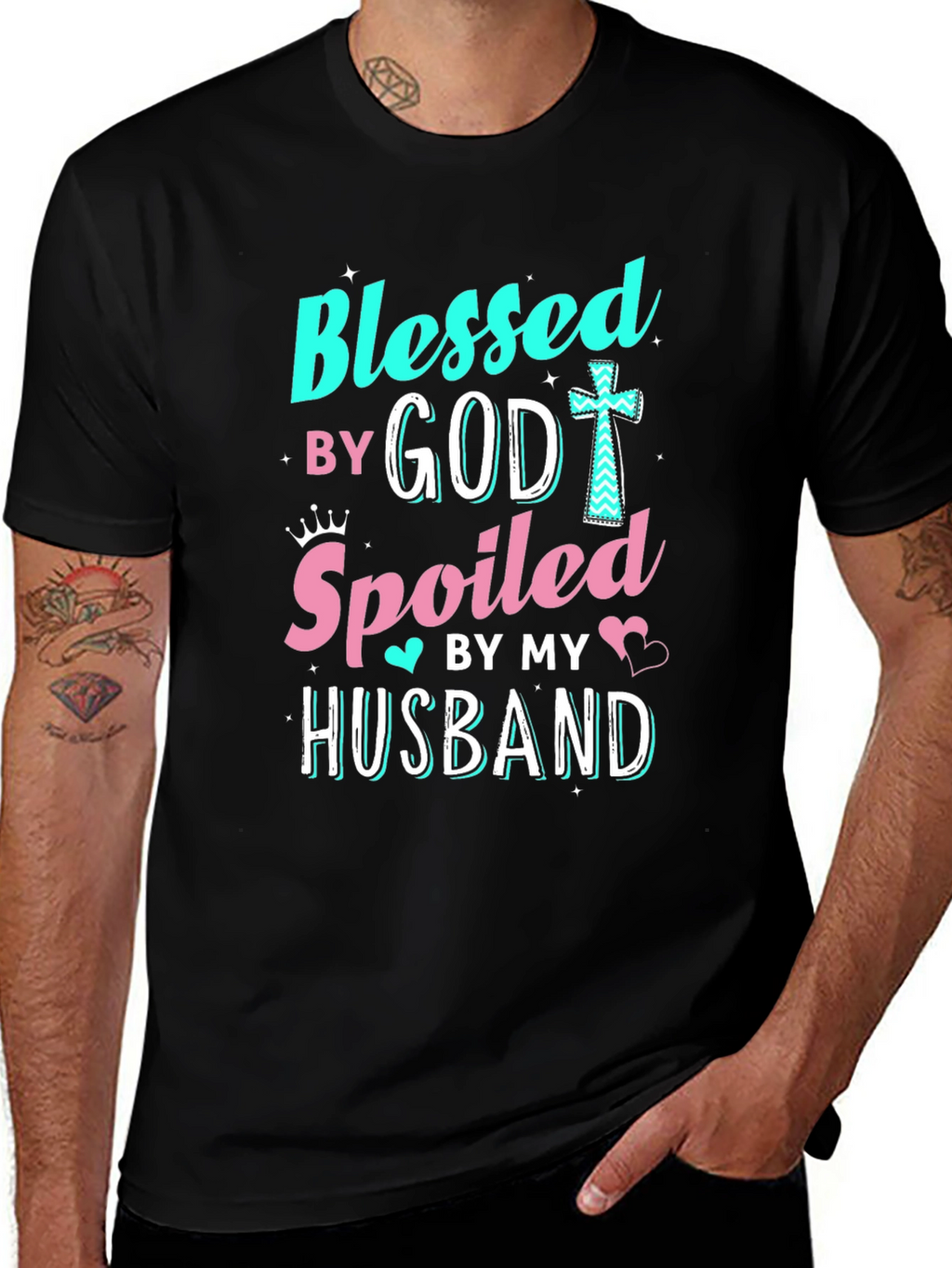 Blessed by God Spoiled by Husband T-Shirt