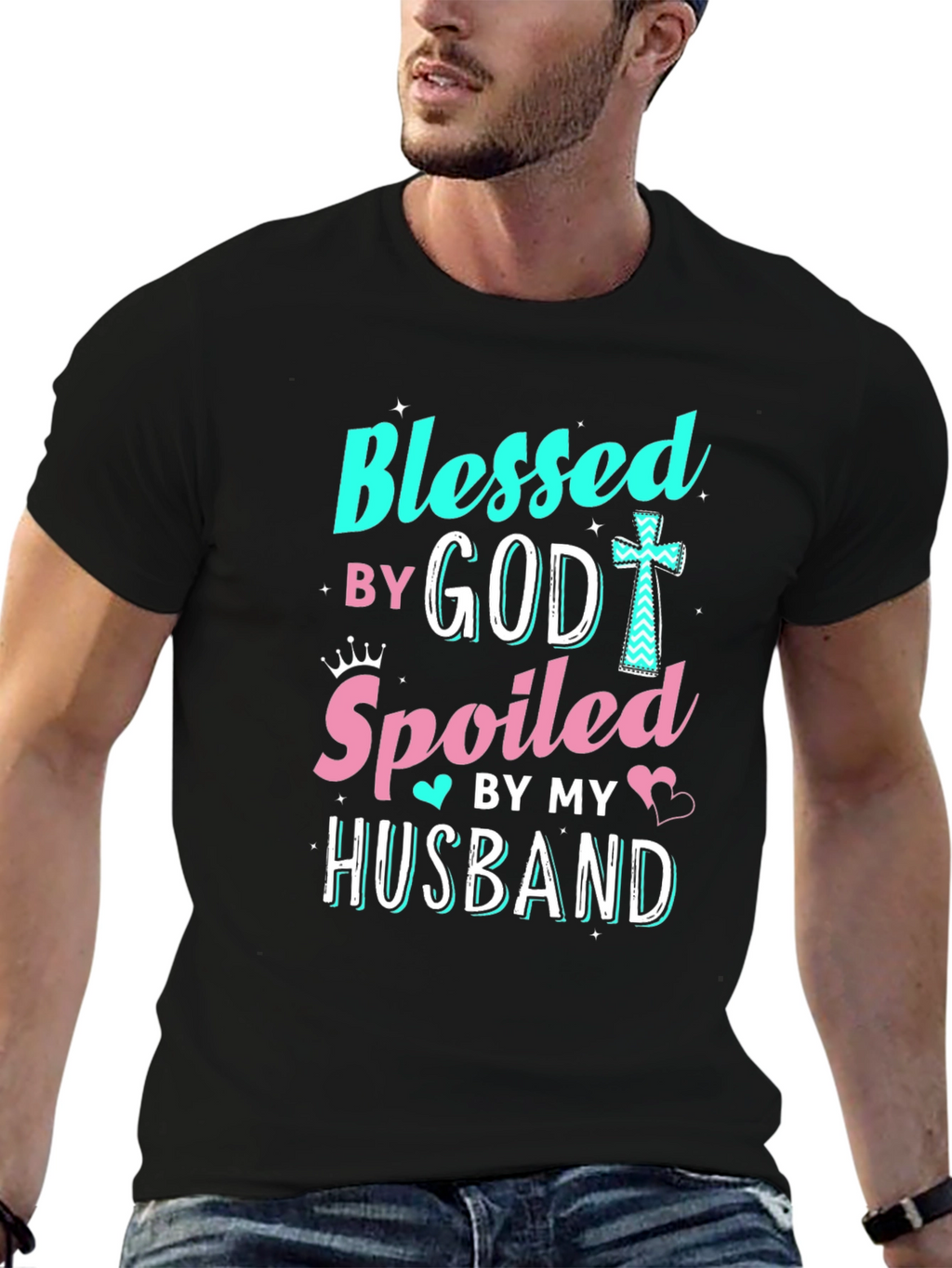 Blessed by God Spoiled by Husband T-Shirt