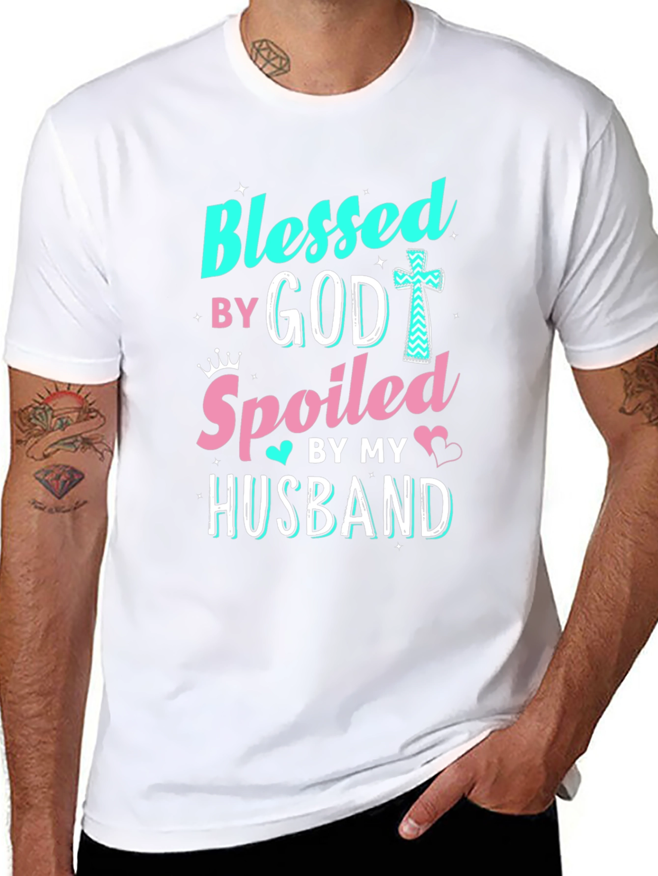 Blessed by God Spoiled by Husband T-Shirt