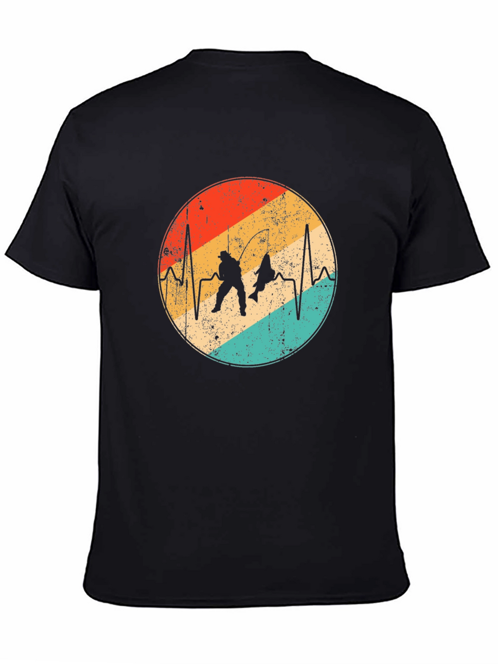 Fishing Heartbeat T-Shirt: Retro Angler Style