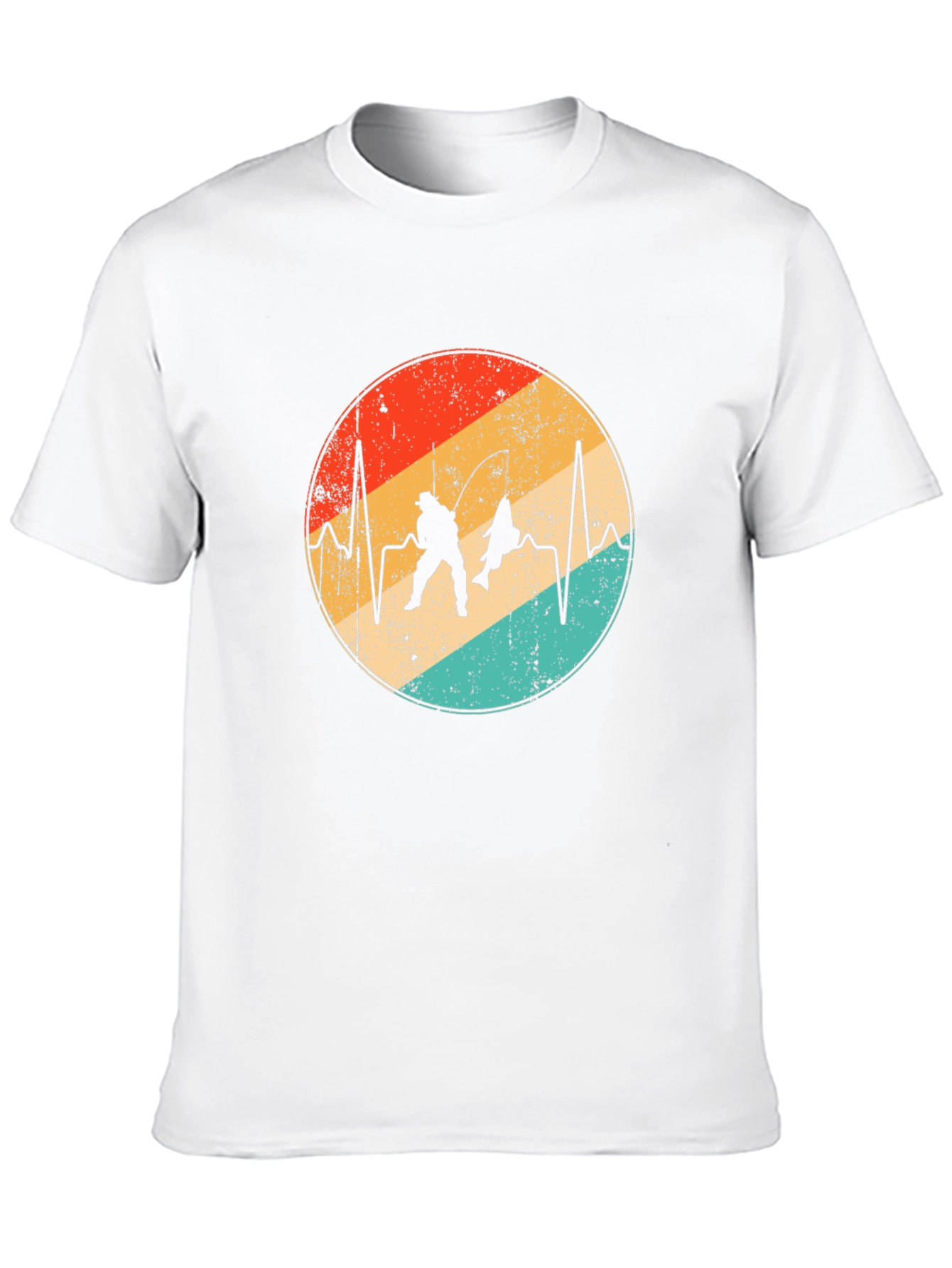 Fishing Heartbeat T-Shirt: Retro Angler Style