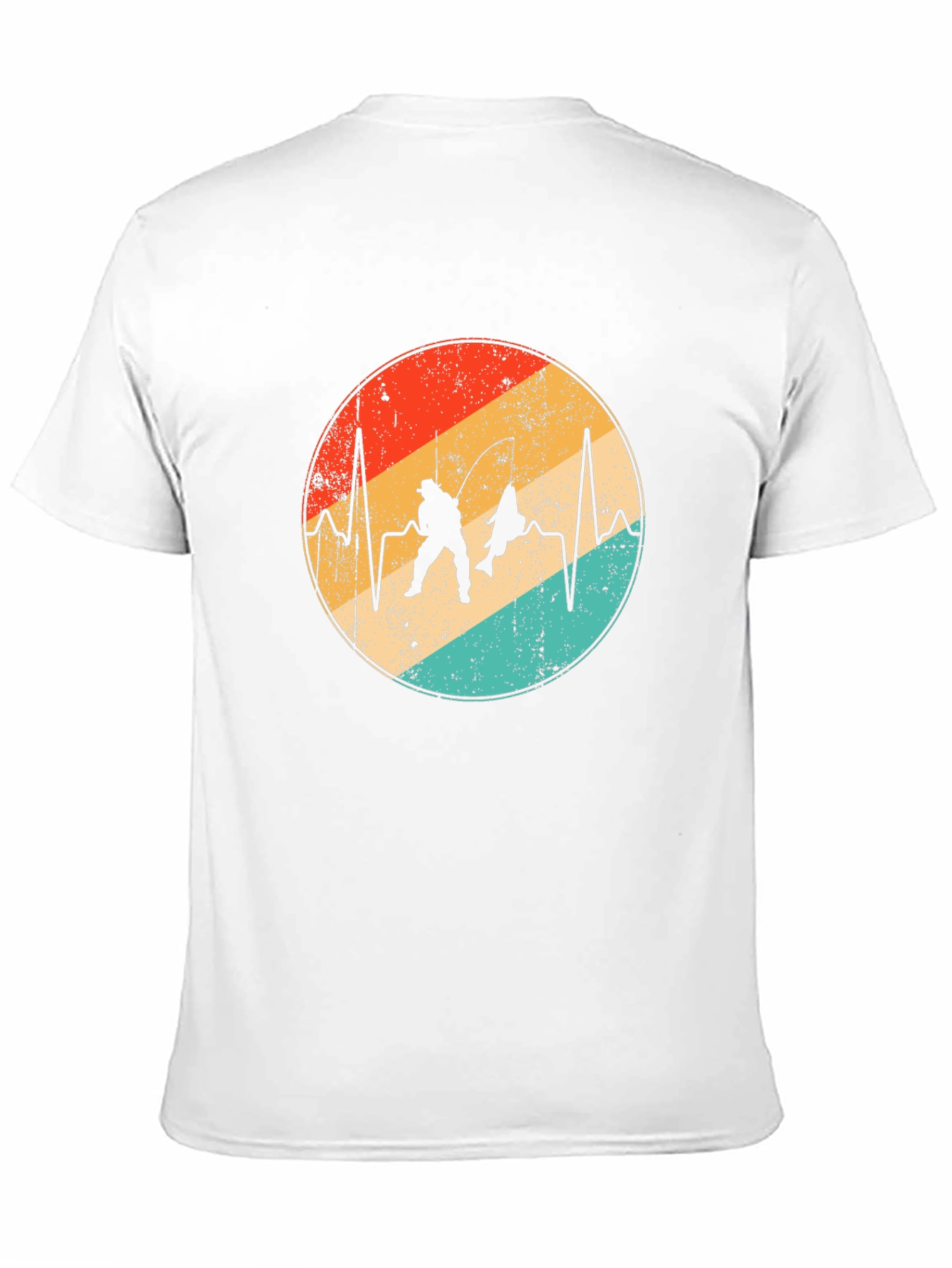 Fishing Heartbeat T-Shirt: Retro Angler Style