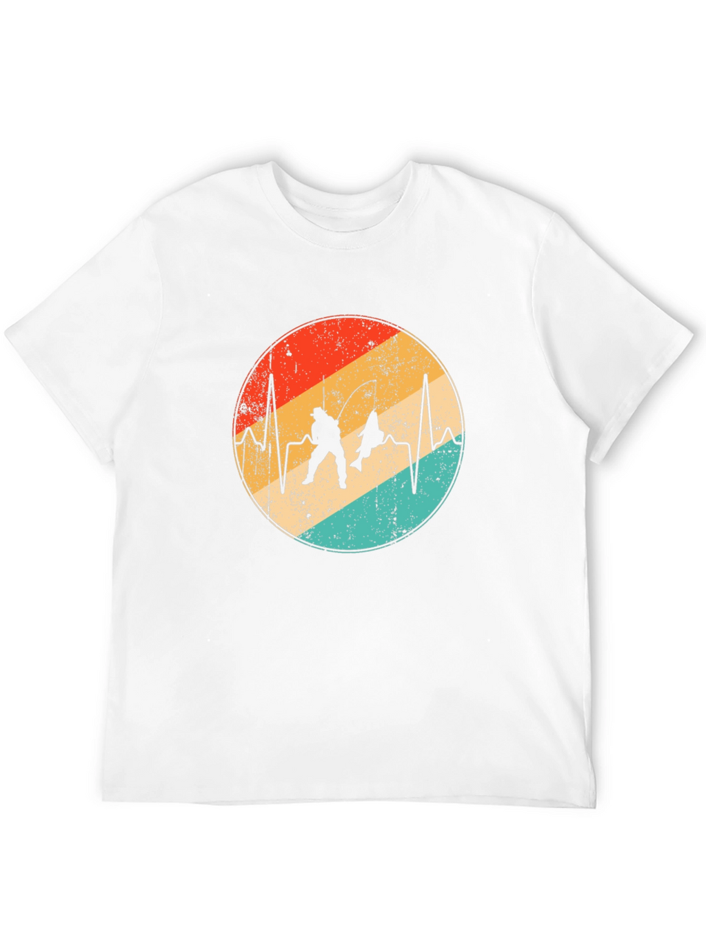 Fishing Heartbeat T-Shirt: Retro Angler Style