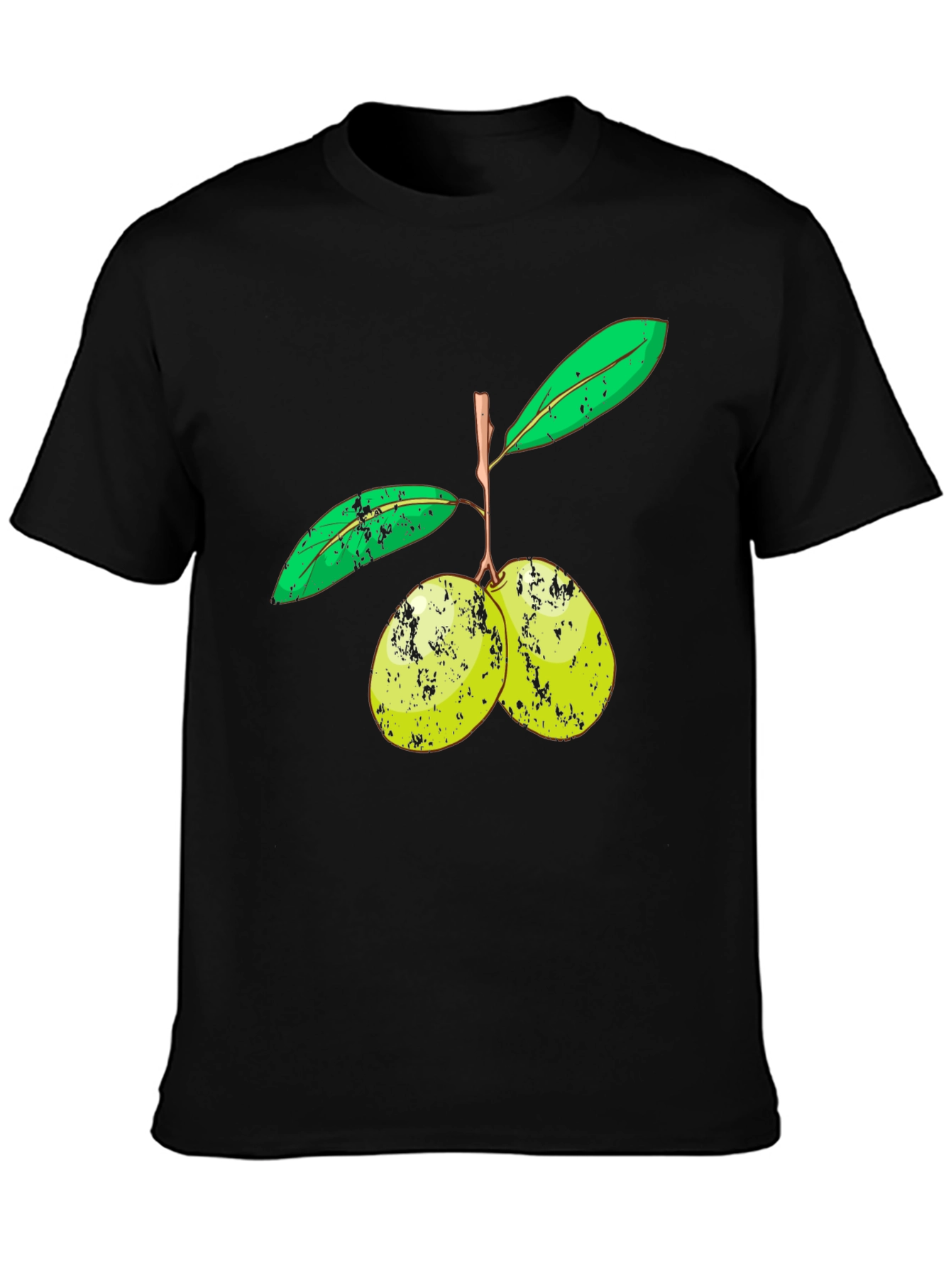 Olive Branch Graphic Tee - Unisex Black T-Shirt