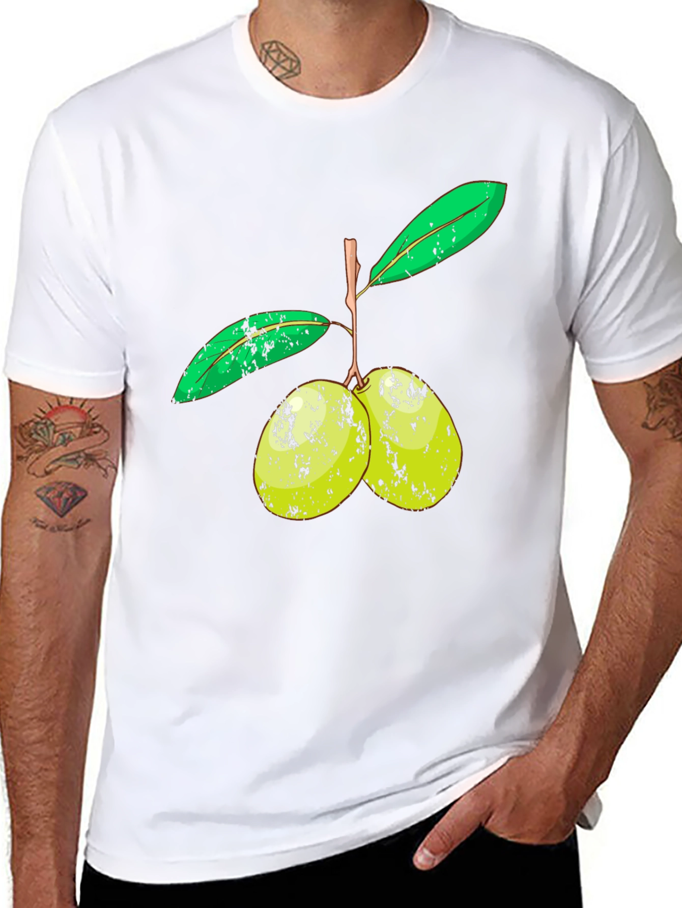 Olive Branch Graphic Tee - Unisex Black T-Shirt