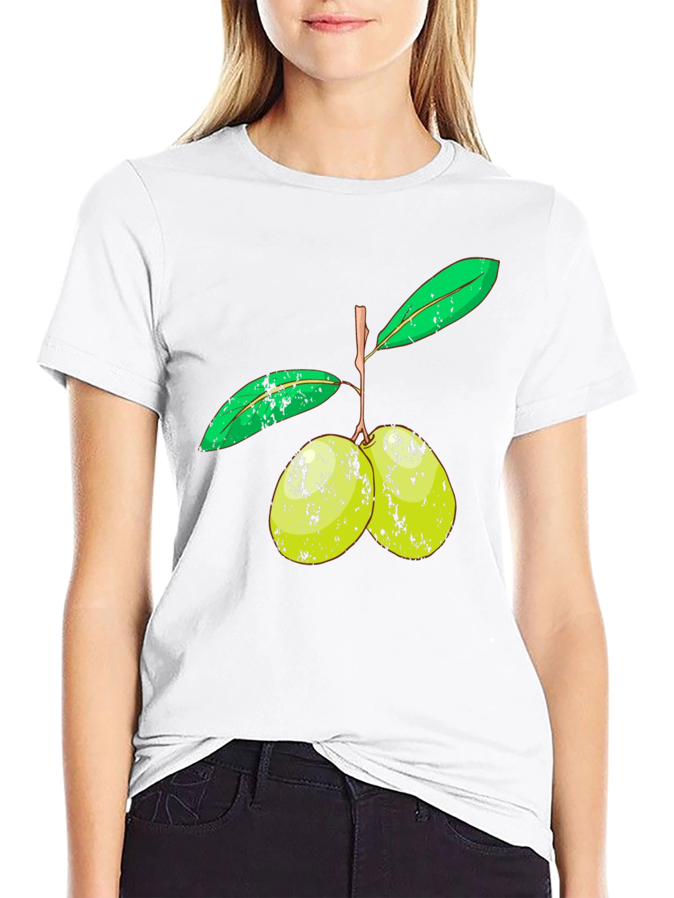 Olive Branch Graphic Tee - Unisex Black T-Shirt